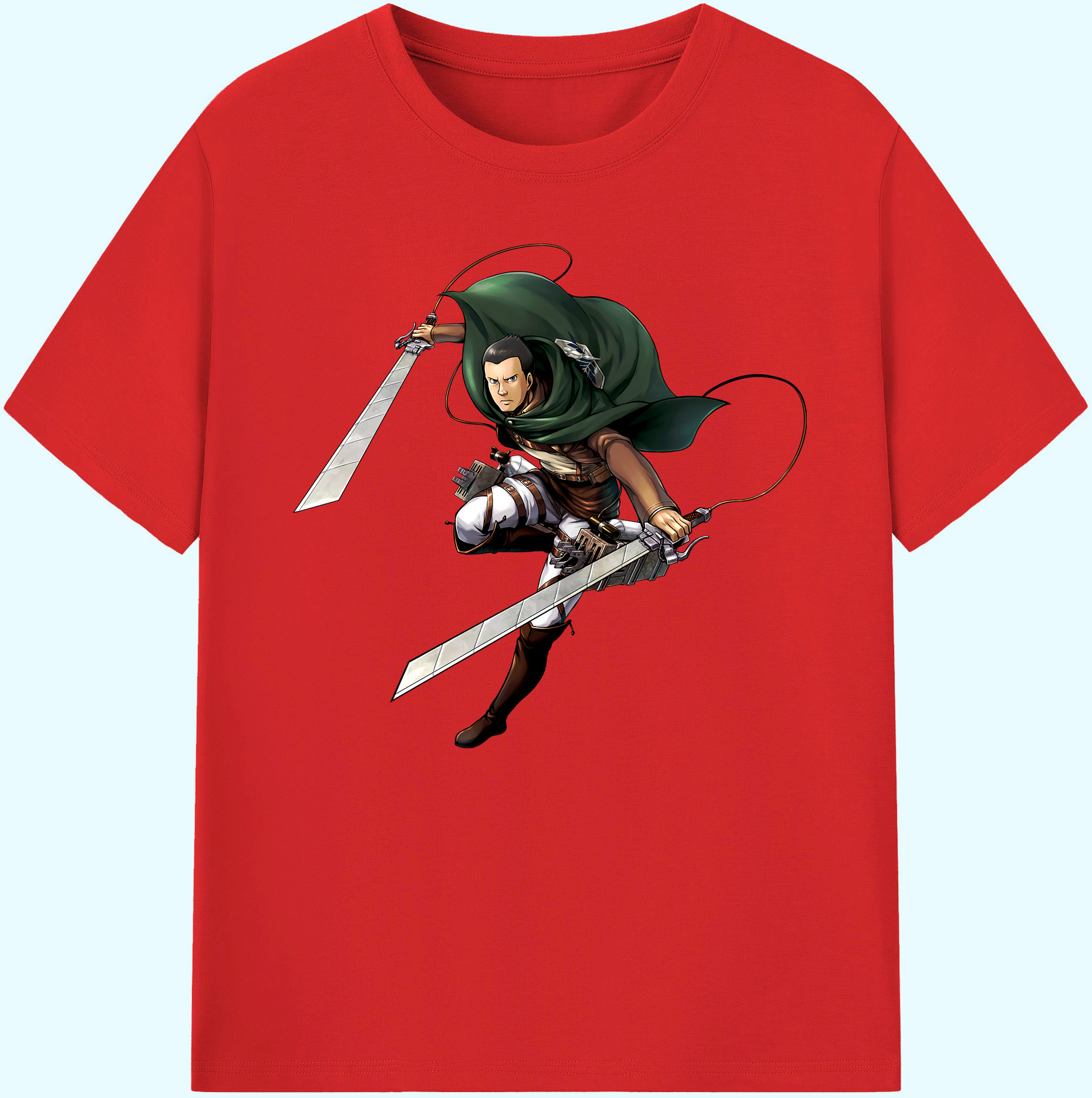 （画像用） 進撃の巨人 Attack on Titan 綿100％ メンズ半袖Tシャツ｜肌触りやわらか＆通気性