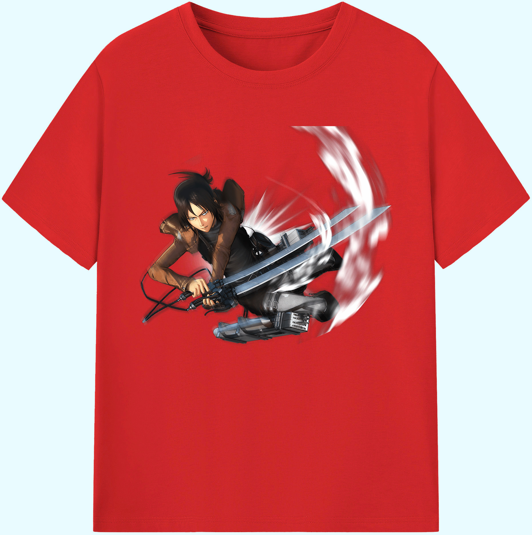 （画像用） 進撃の巨人 Attack on Titan 綿100％ メンズ半袖Tシャツ｜肌触りやわらか＆通気性