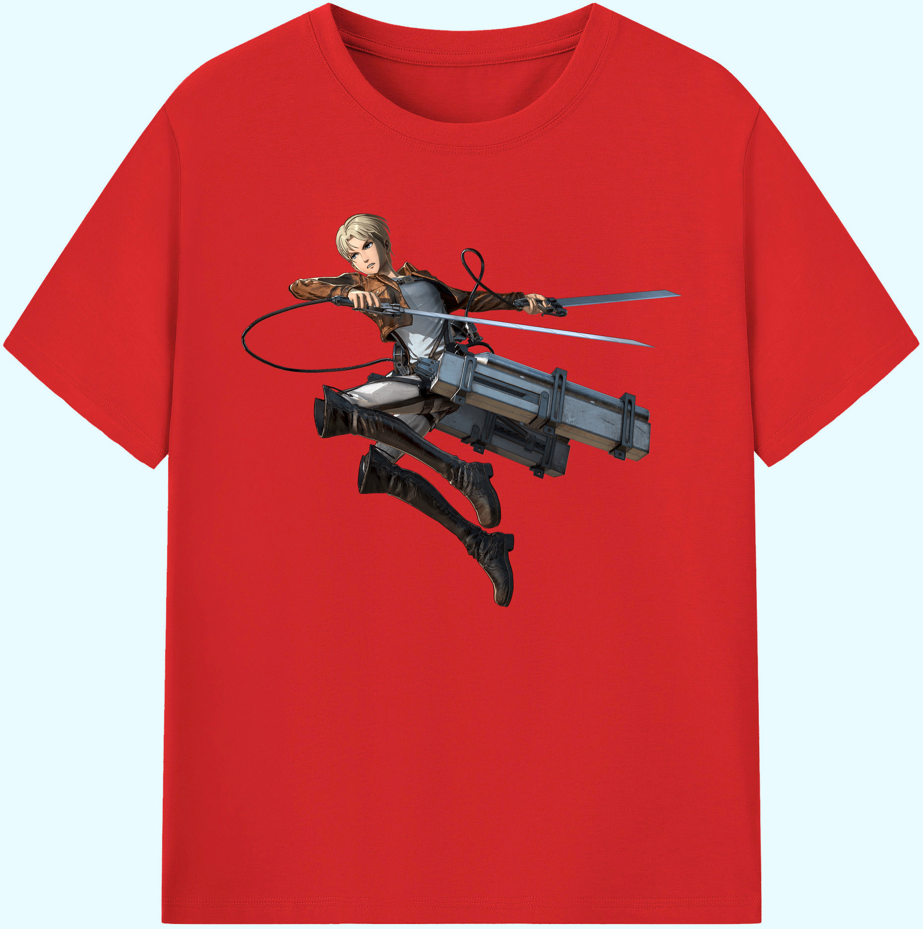 （画像用） 進撃の巨人 Attack on Titan 綿100％ メンズ半袖Tシャツ｜肌触りやわらか＆通気性