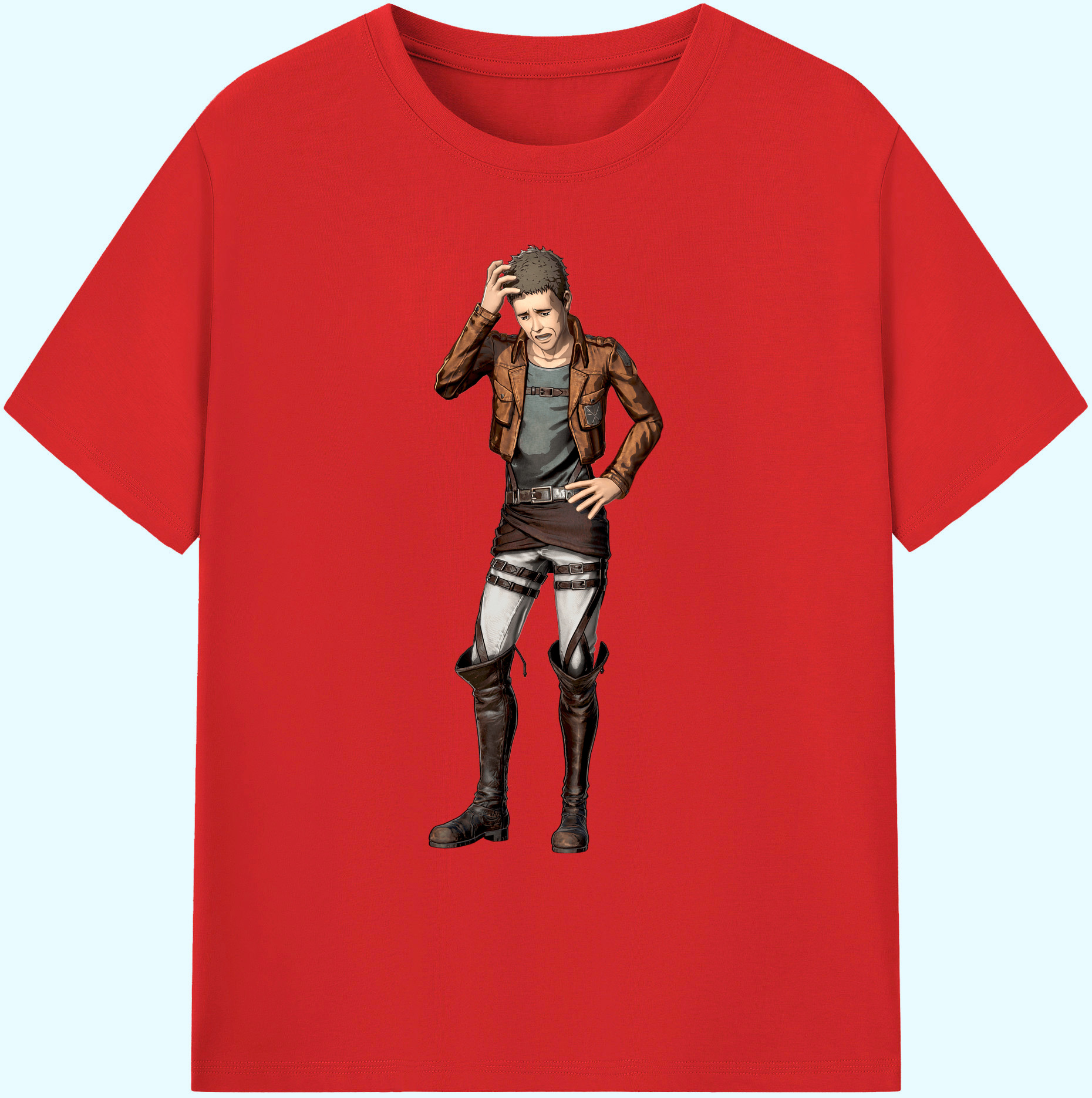 （画像用） 進撃の巨人 Attack on Titan 綿100％ メンズ半袖Tシャツ｜肌触りやわらか＆通気性