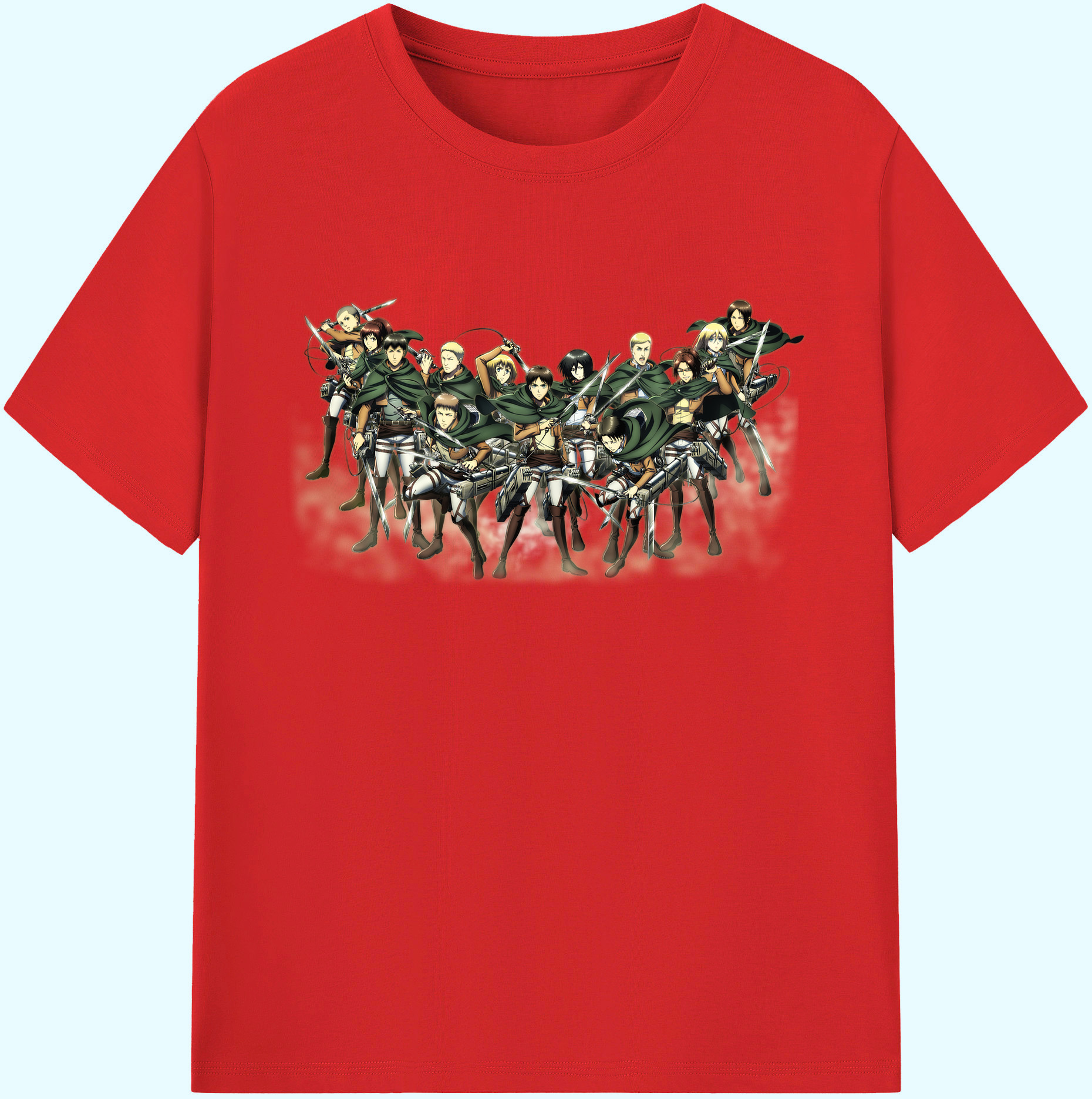 （画像用） 進撃の巨人 Attack on Titan 綿100％ メンズ半袖Tシャツ｜肌触りやわらか＆通気性