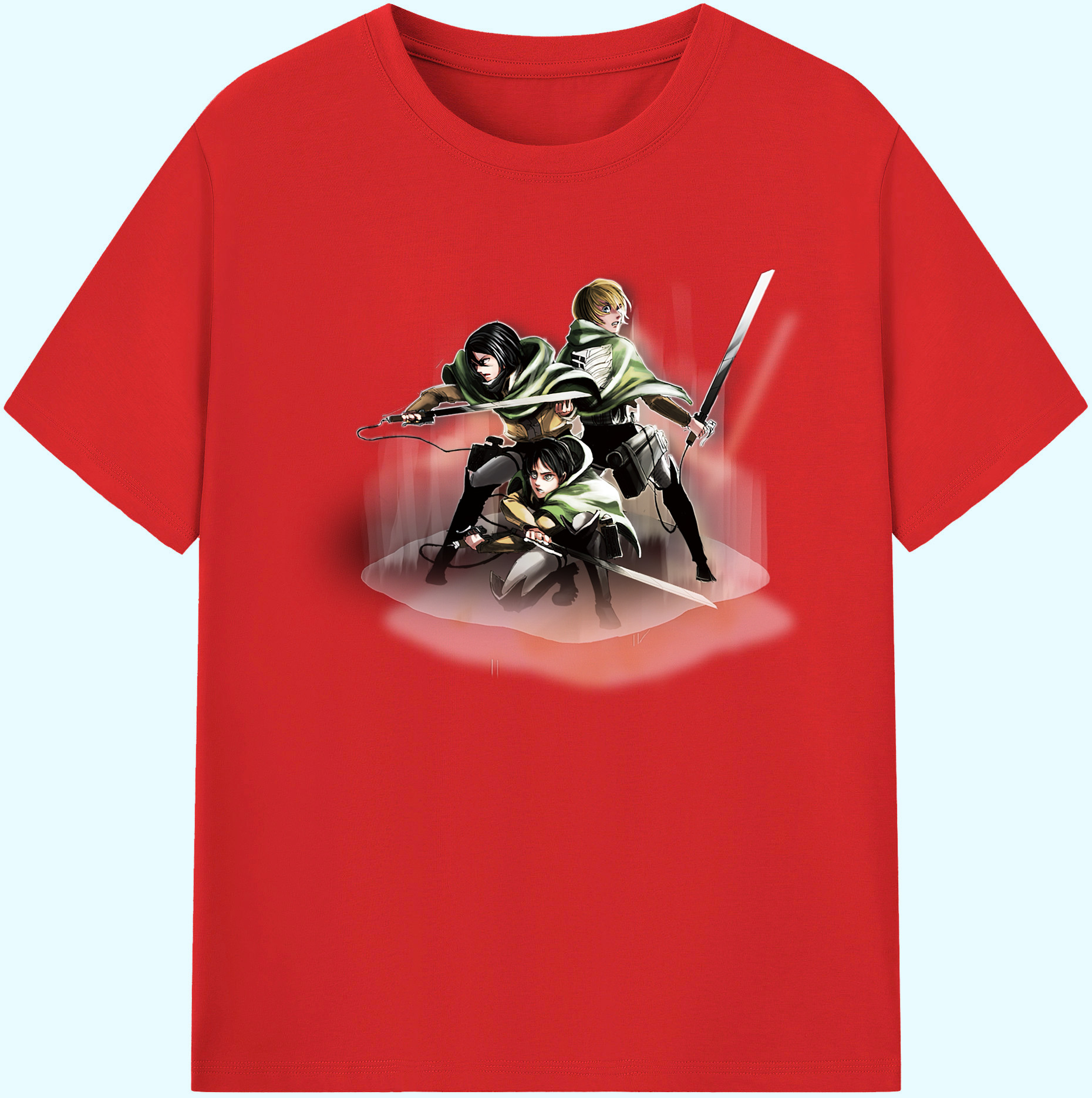 （画像用） 進撃の巨人 Attack on Titan 綿100％ メンズ半袖Tシャツ｜肌触りやわらか＆通気性