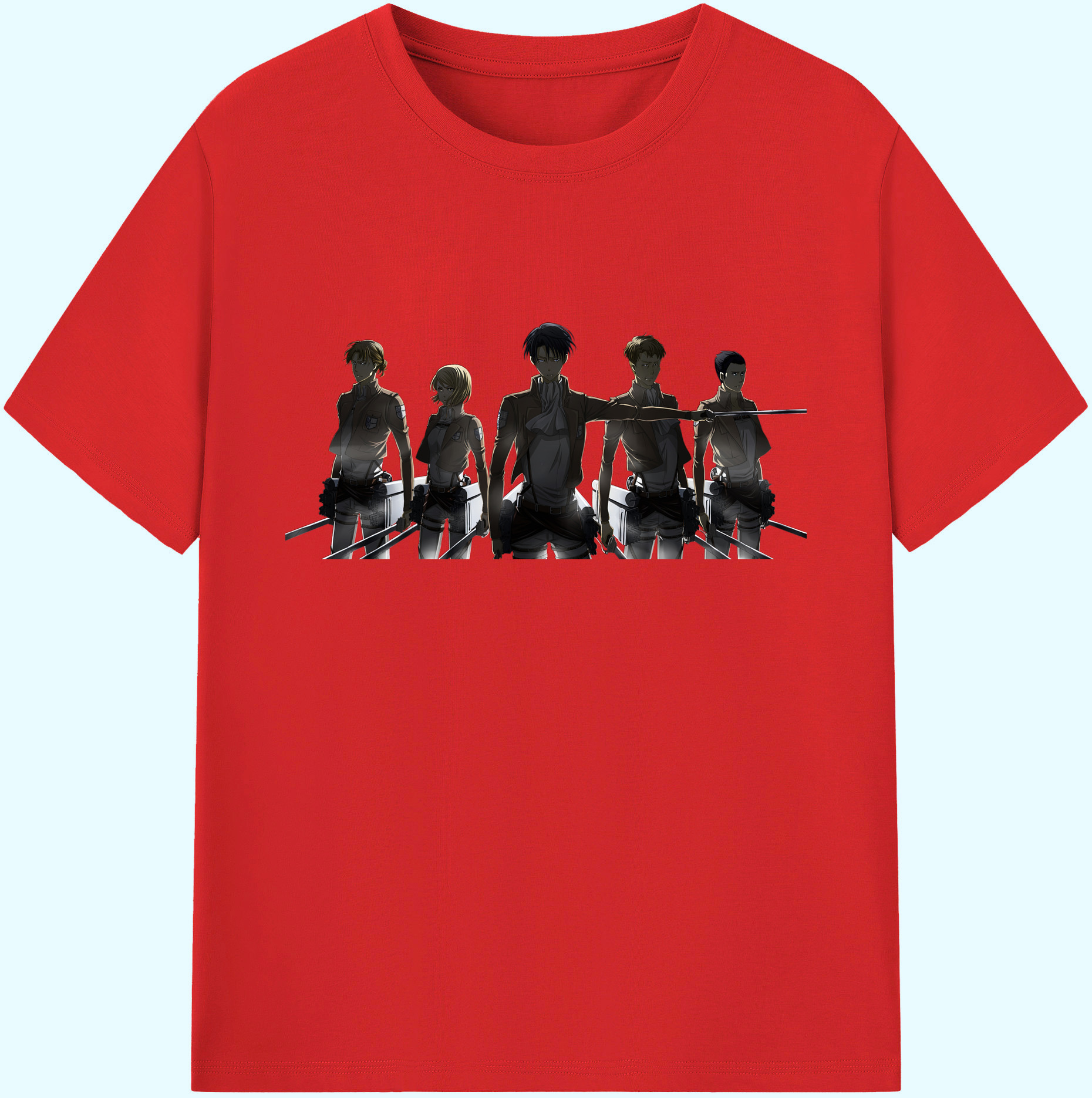 （画像用） 進撃の巨人 Attack on Titan 綿100％ メンズ半袖Tシャツ｜肌触りやわらか＆通気性