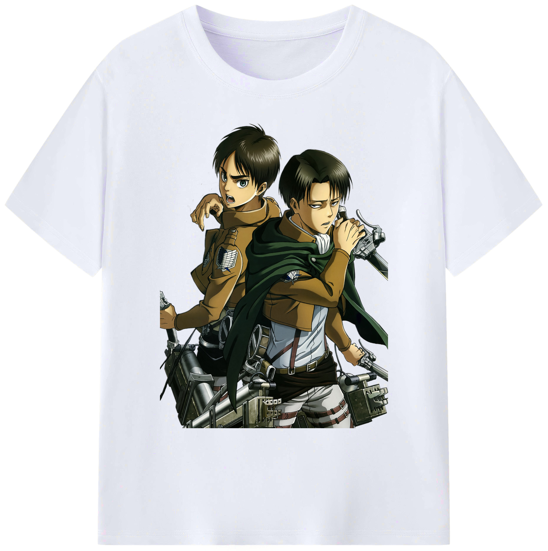 （画像用） 進撃の巨人 リヴァイ·アッカーマン Attack on Titan Levi Ackerman 綿100％ メンズ半袖Tシャツ｜肌触りやわらか＆通気性