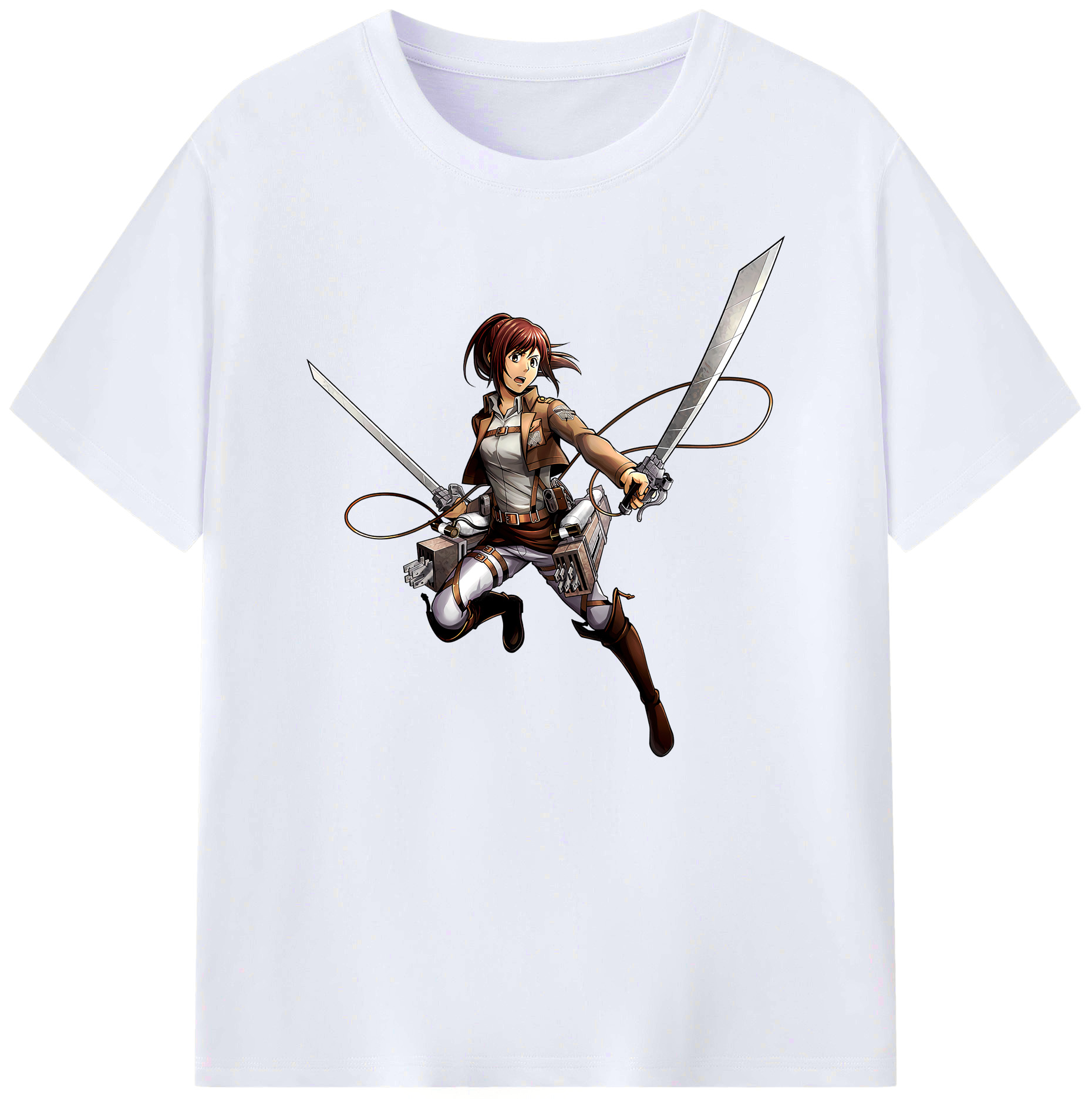 （画像用） 進撃の巨人 サシャ·ブラウス Attack on Titan Sasha Blaus 綿100％ メンズ半袖Tシャツ｜肌触りやわらか＆通気性