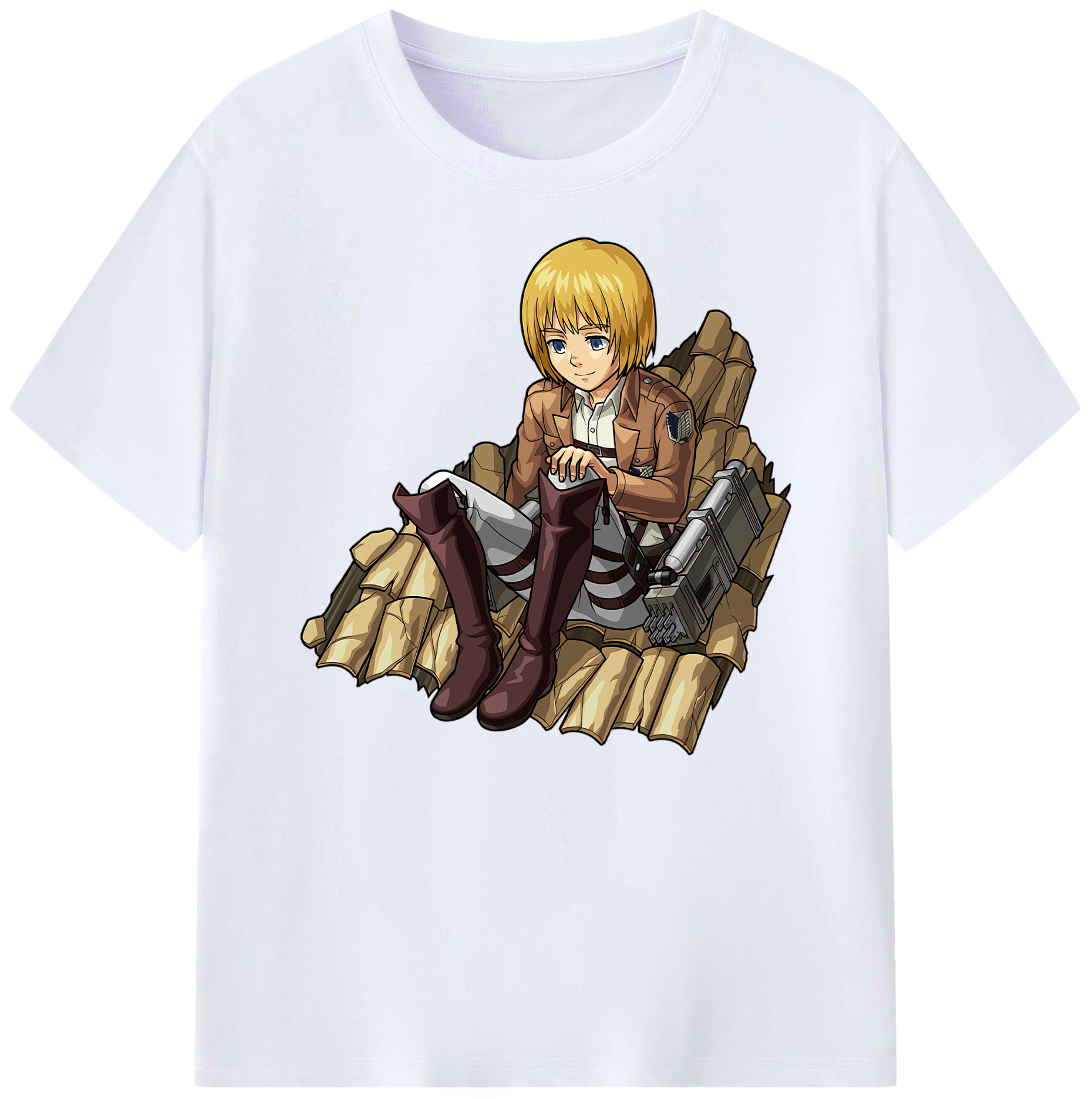 （画像用） 進撃の巨人 アルミン·アルレルト Attack on Titan Armin Arlert 綿100％ メンズ半袖Tシャツ｜肌触りやわらか＆通気性