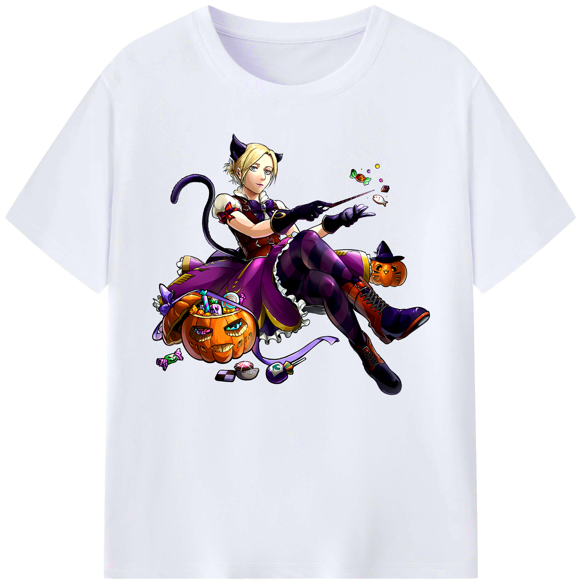 （画像用） 進撃の巨人 アニ・レオンハート Attack on Titan Annie Leonhart 綿100％ メンズ半袖Tシャツ｜肌触りやわらか＆通気性