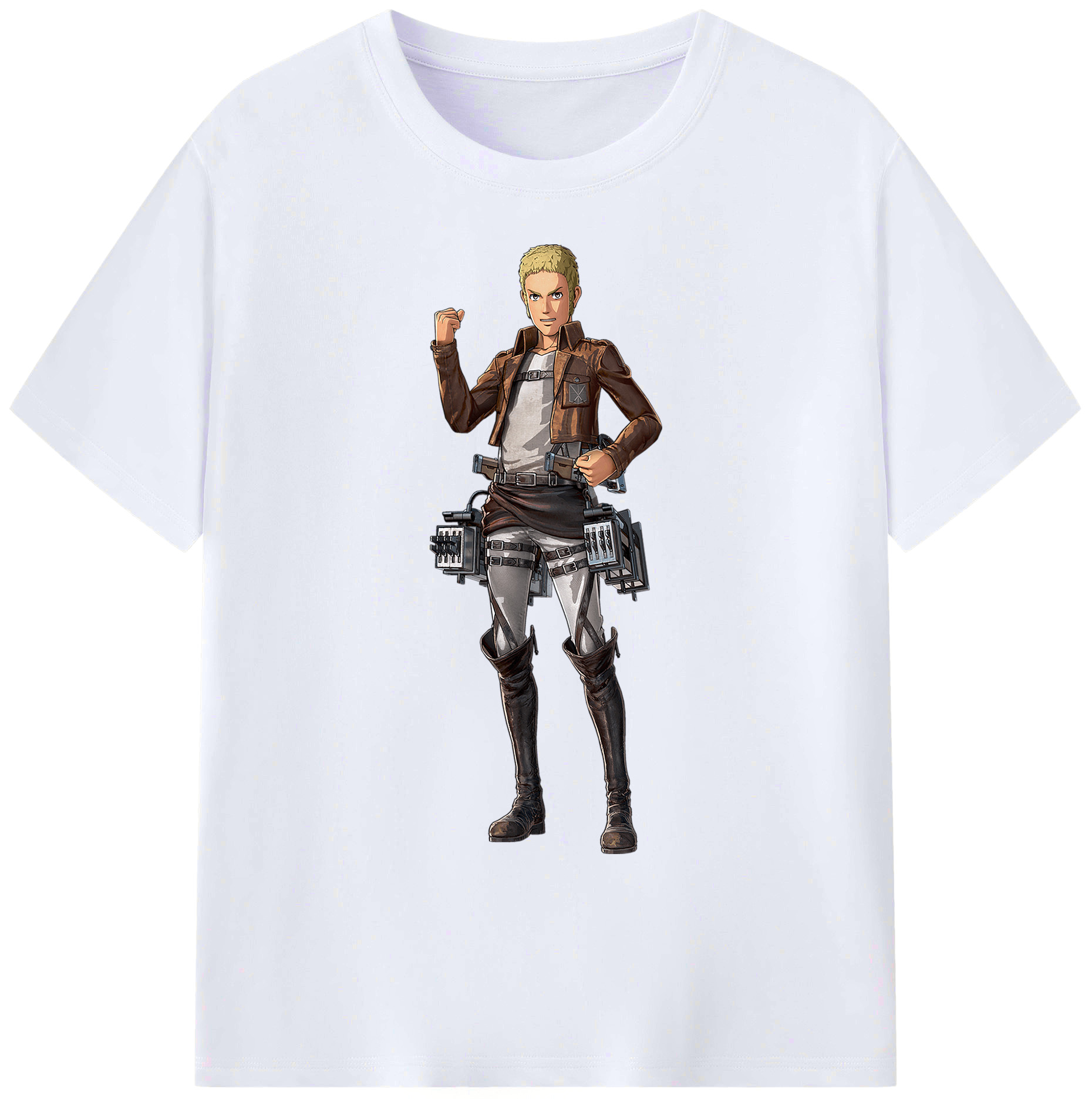 （画像用） 進撃の巨人 ライナー・ブラウン Attack on Titan Reiner Braun 綿100％ メンズ半袖Tシャツ｜肌触りやわらか＆通気性