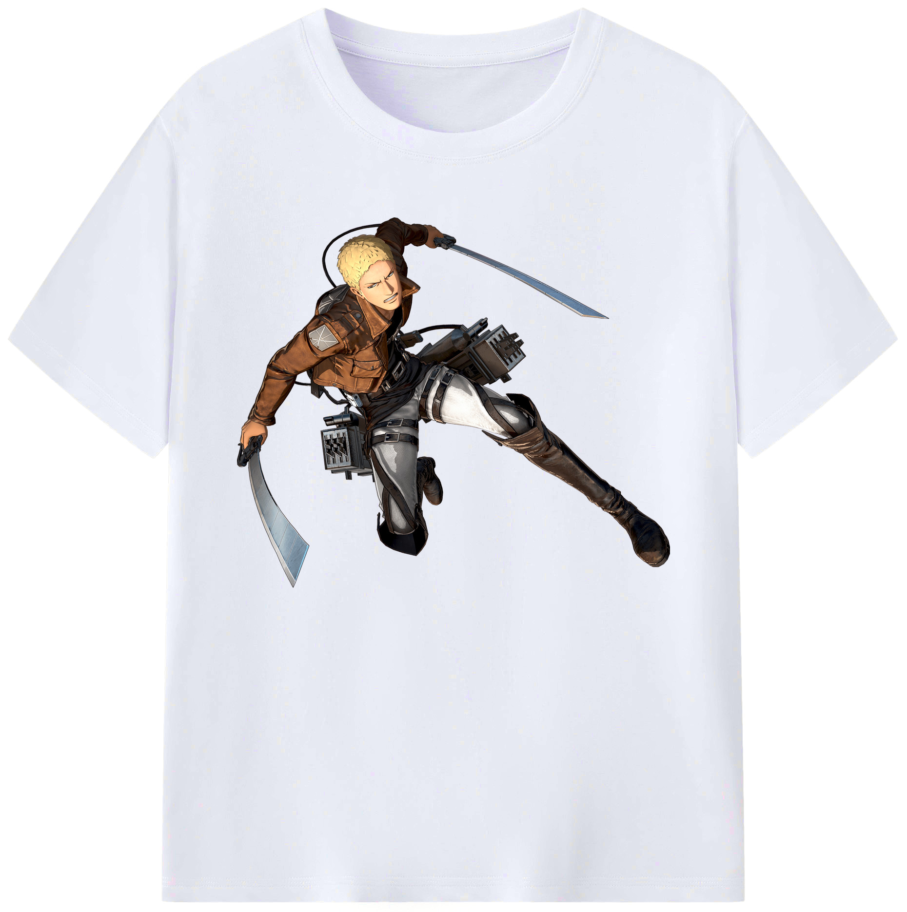 （画像用） 進撃の巨人 ライナー・ブラウン Attack on Titan Reiner Braun 綿100％ メンズ半袖Tシャツ｜肌触りやわらか＆通気性