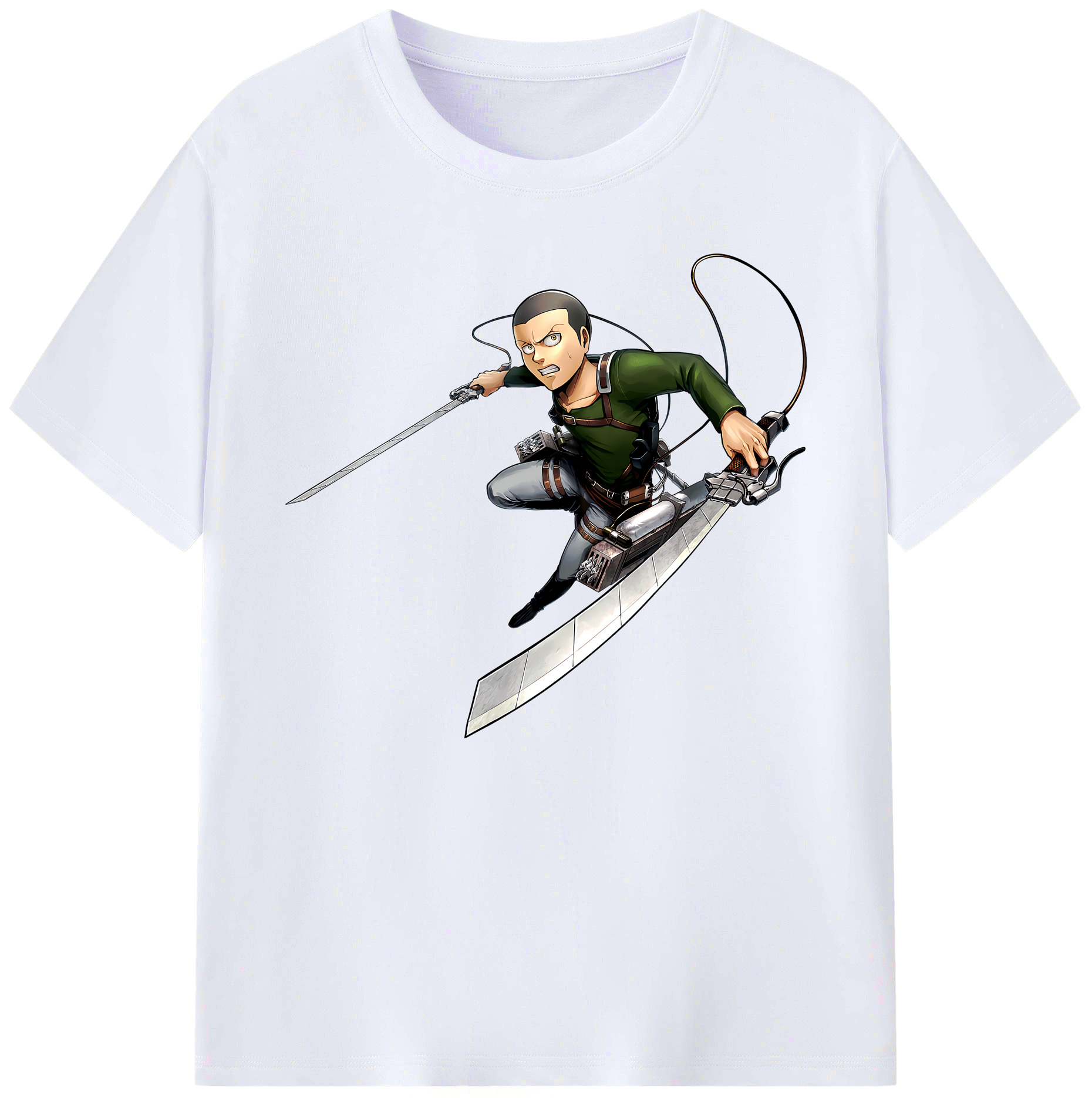 （画像用） 進撃の巨人 コニー·スプリンガー Attack on Titan Connie Springer 綿100％ メンズ半袖Tシャツ｜肌触りやわらか＆通気性
