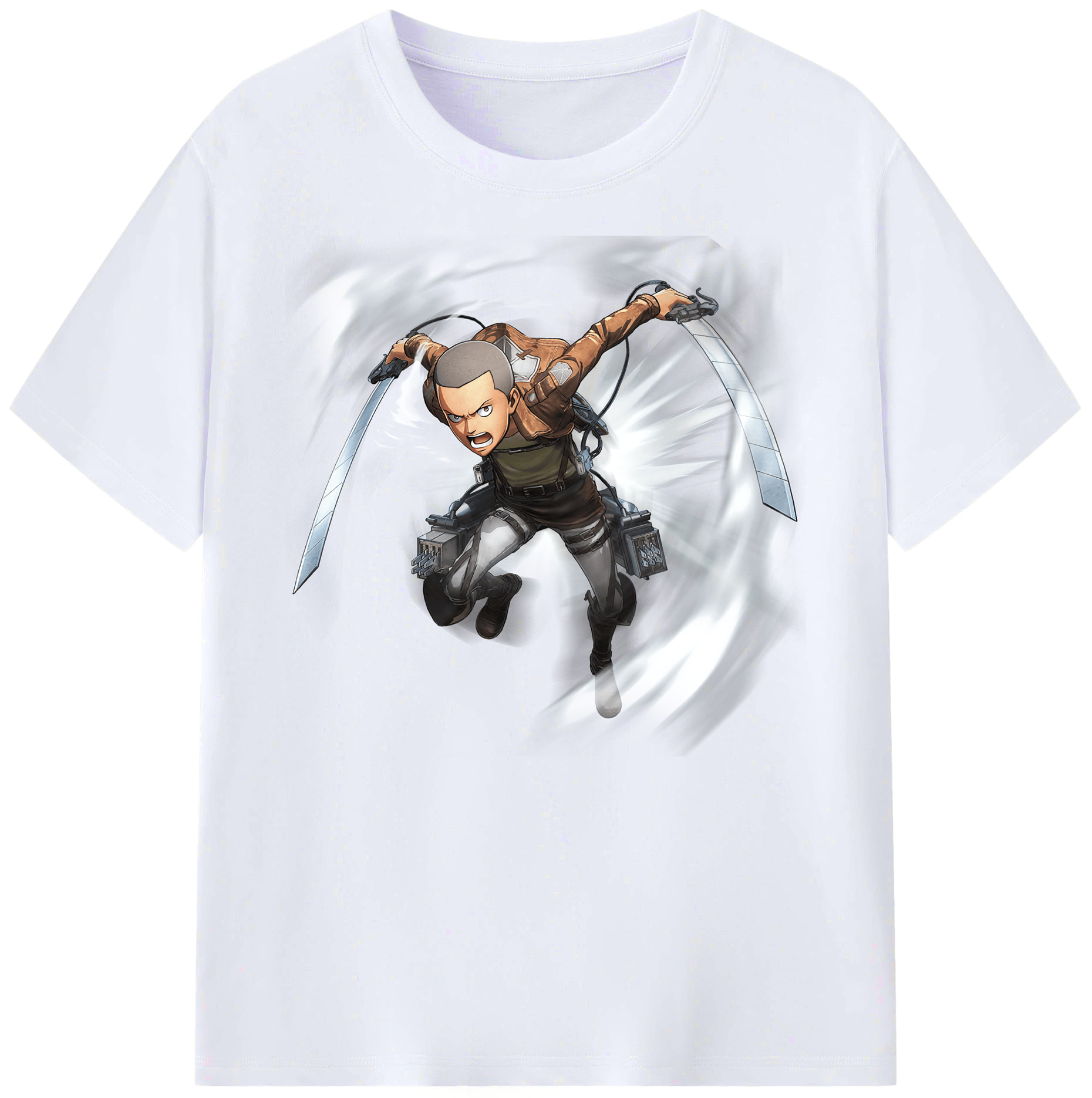 （画像用） 進撃の巨人 コニー·スプリンガー Attack on Titan Connie Springer 綿100％ メンズ半袖Tシャツ｜肌触りやわらか＆通気性