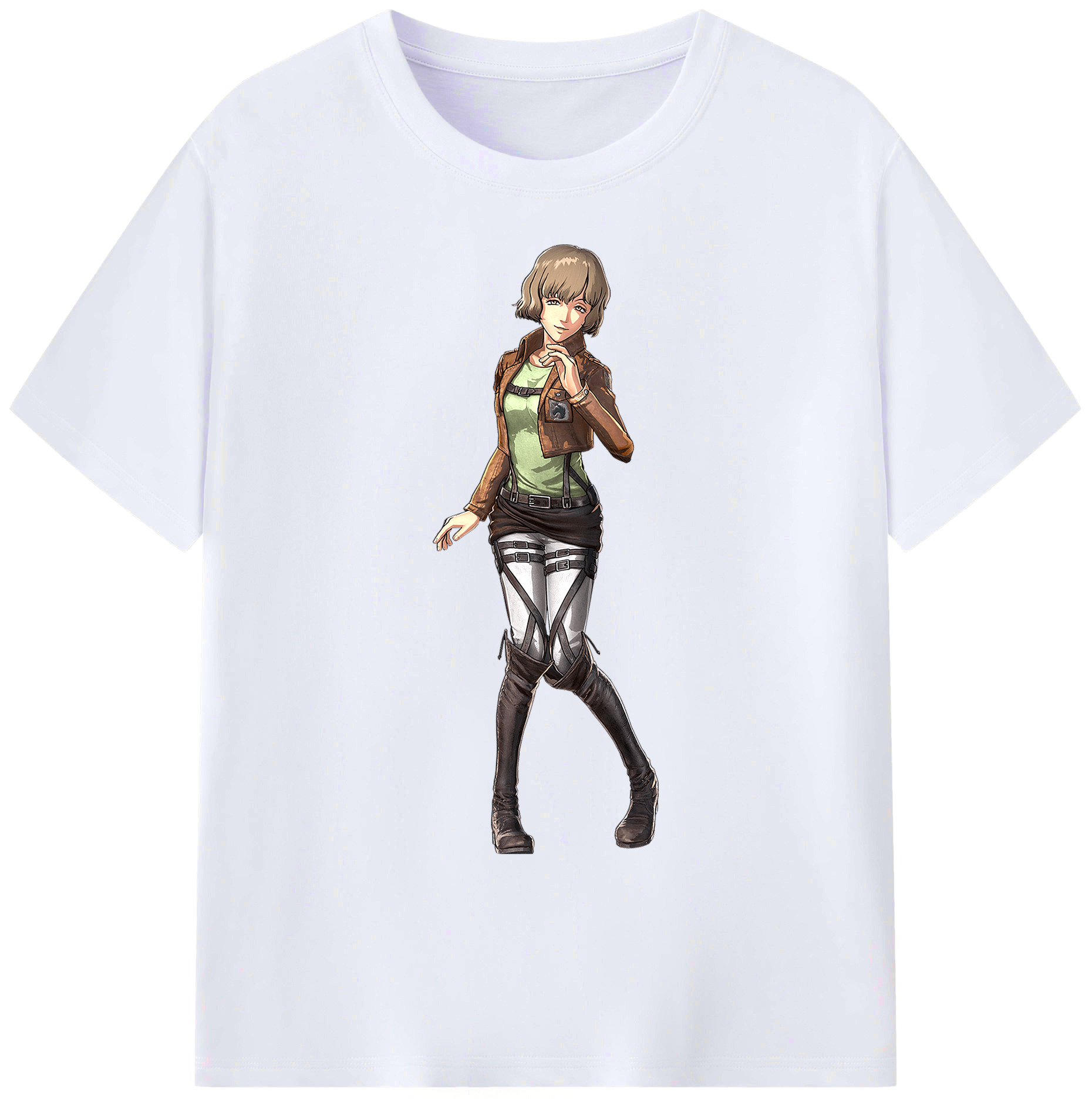 （画像用） 進撃の巨人 ヒツチ Attack on Titan Hitch 綿100％ メンズ半袖Tシャツ｜肌触りやわらか＆通気性