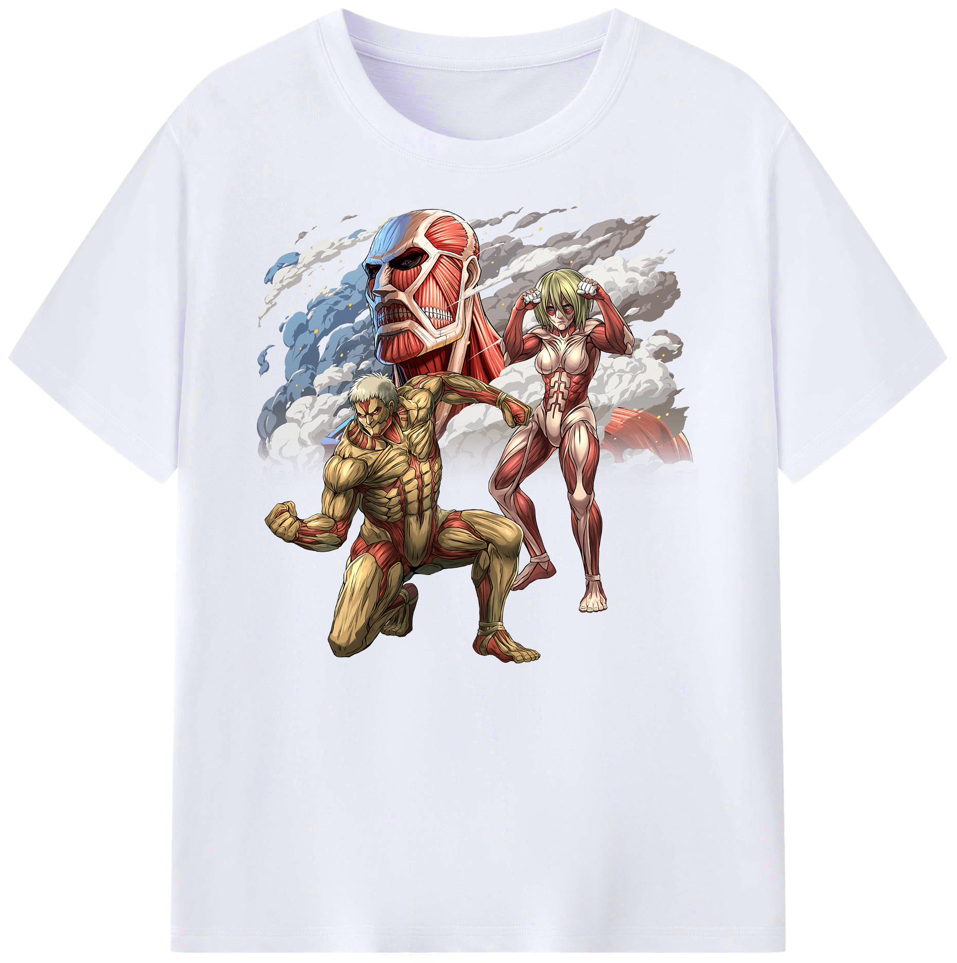 （画像用） 進撃の巨人 Attack on Titan 綿100％ メンズ半袖Tシャツ｜肌触りやわらか＆通気性