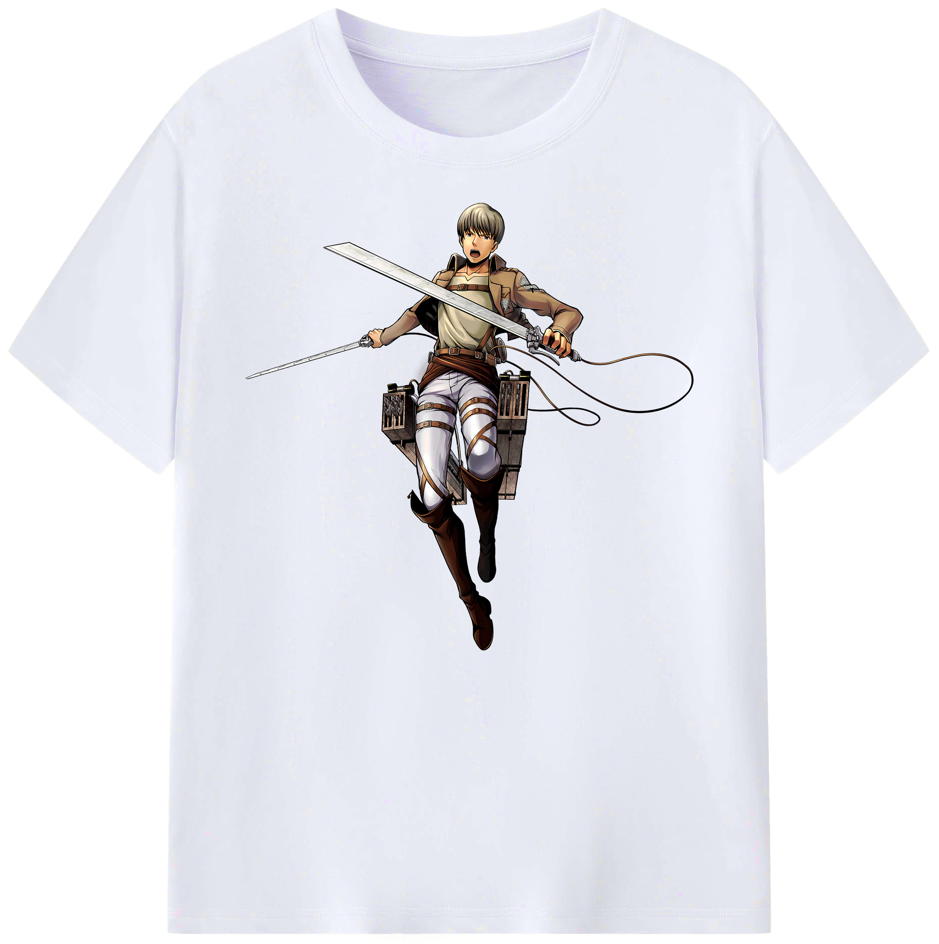 （画像用） 進撃の巨人 Attack on Titan 綿100％ メンズ半袖Tシャツ｜肌触りやわらか＆通気性