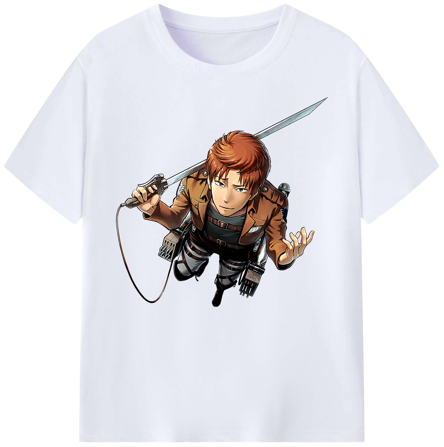 （画像用） 進撃の巨人 Attack on Titan 綿100％ メンズ半袖Tシャツ｜肌触りやわらか＆通気性