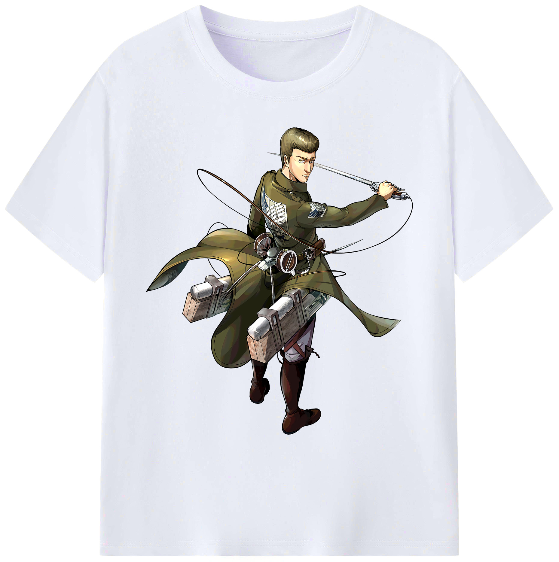 （画像用） 進撃の巨人 Attack on Titan 綿100％ メンズ半袖Tシャツ｜肌触りやわらか＆通気性