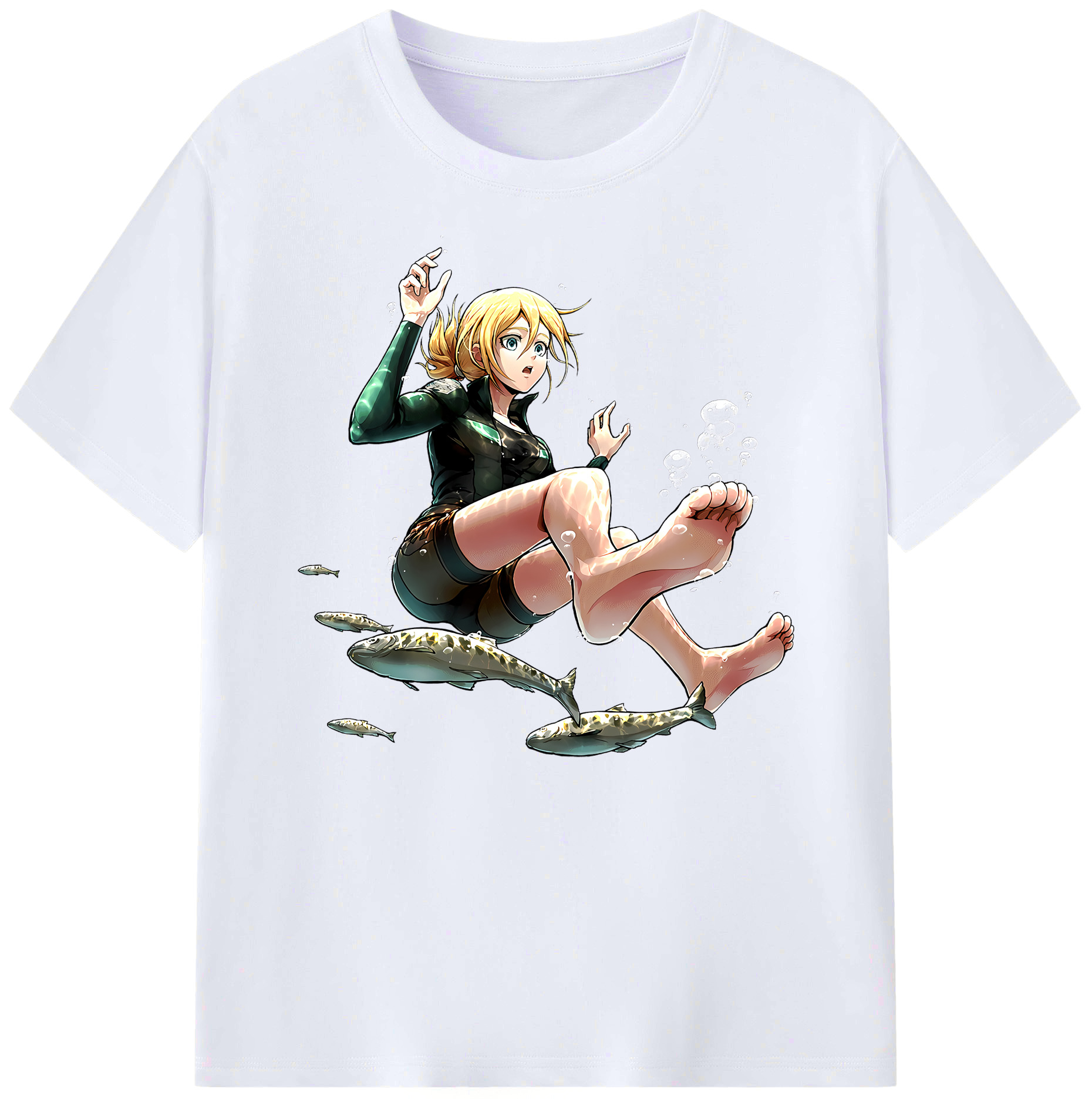 （画像用） 進撃の巨人 クリスタ·レンズ Attack on Titan Christa Lenz 綿100％ メンズ半袖Tシャツ｜肌触りやわらか＆通気性