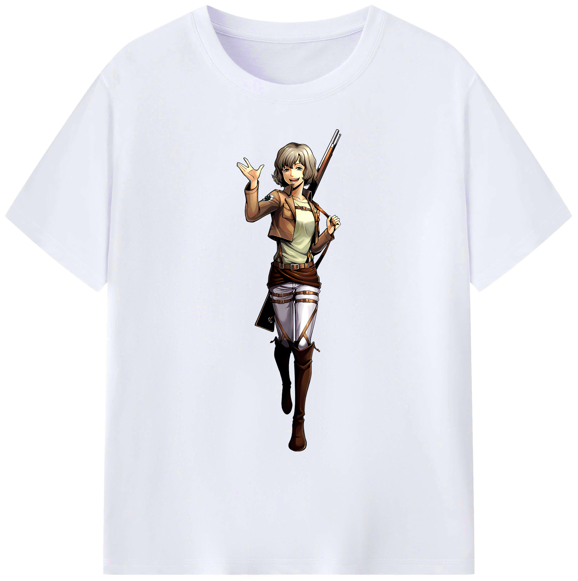 （画像用） 進撃の巨人 ヒツチ Attack on Titan Hitch 綿100％ メンズ半袖Tシャツ｜肌触りやわらか＆通気性