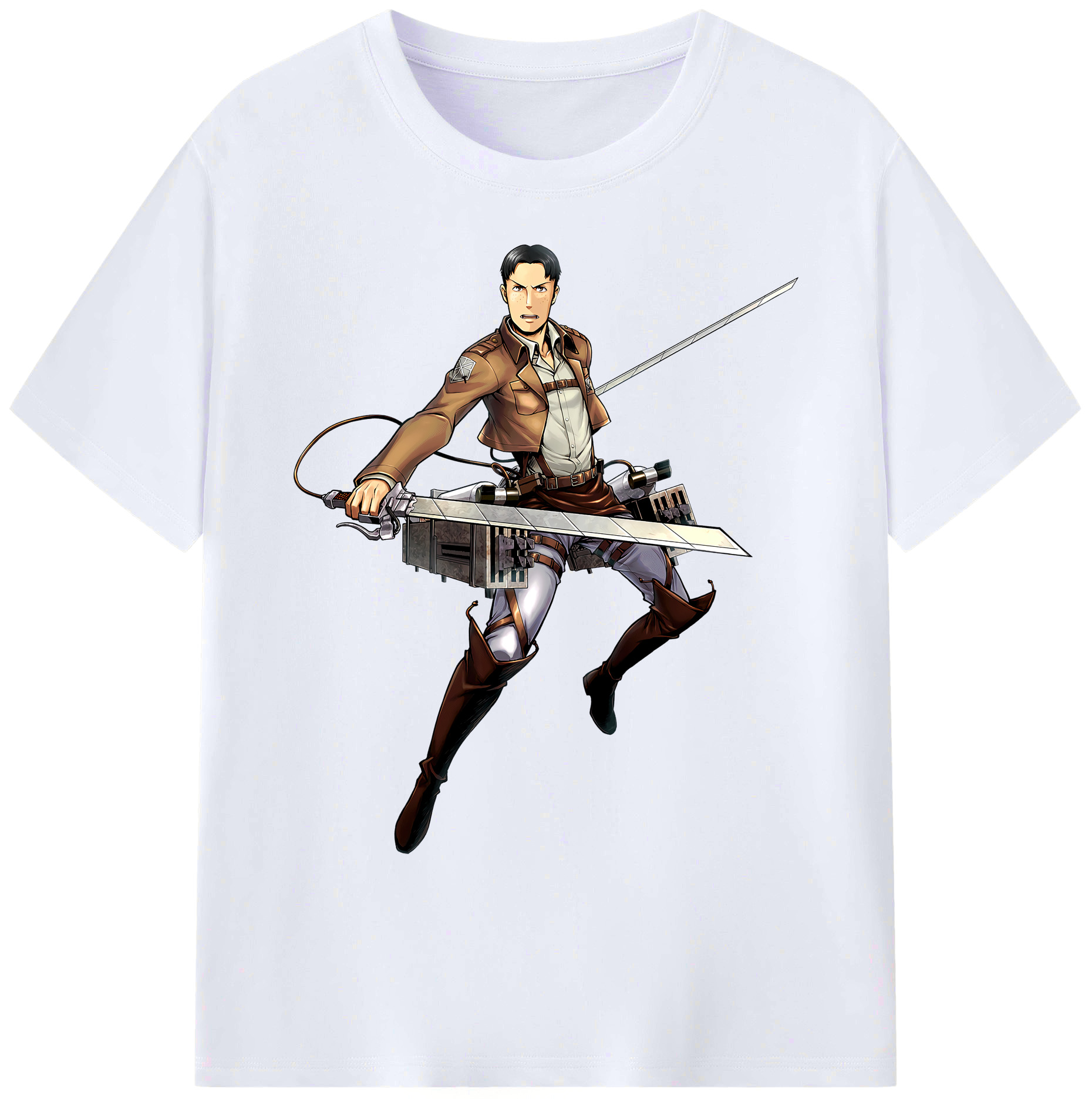 （画像用） 進撃の巨人 Attack on Titan 綿100％ メンズ半袖Tシャツ｜肌触りやわらか＆通気性