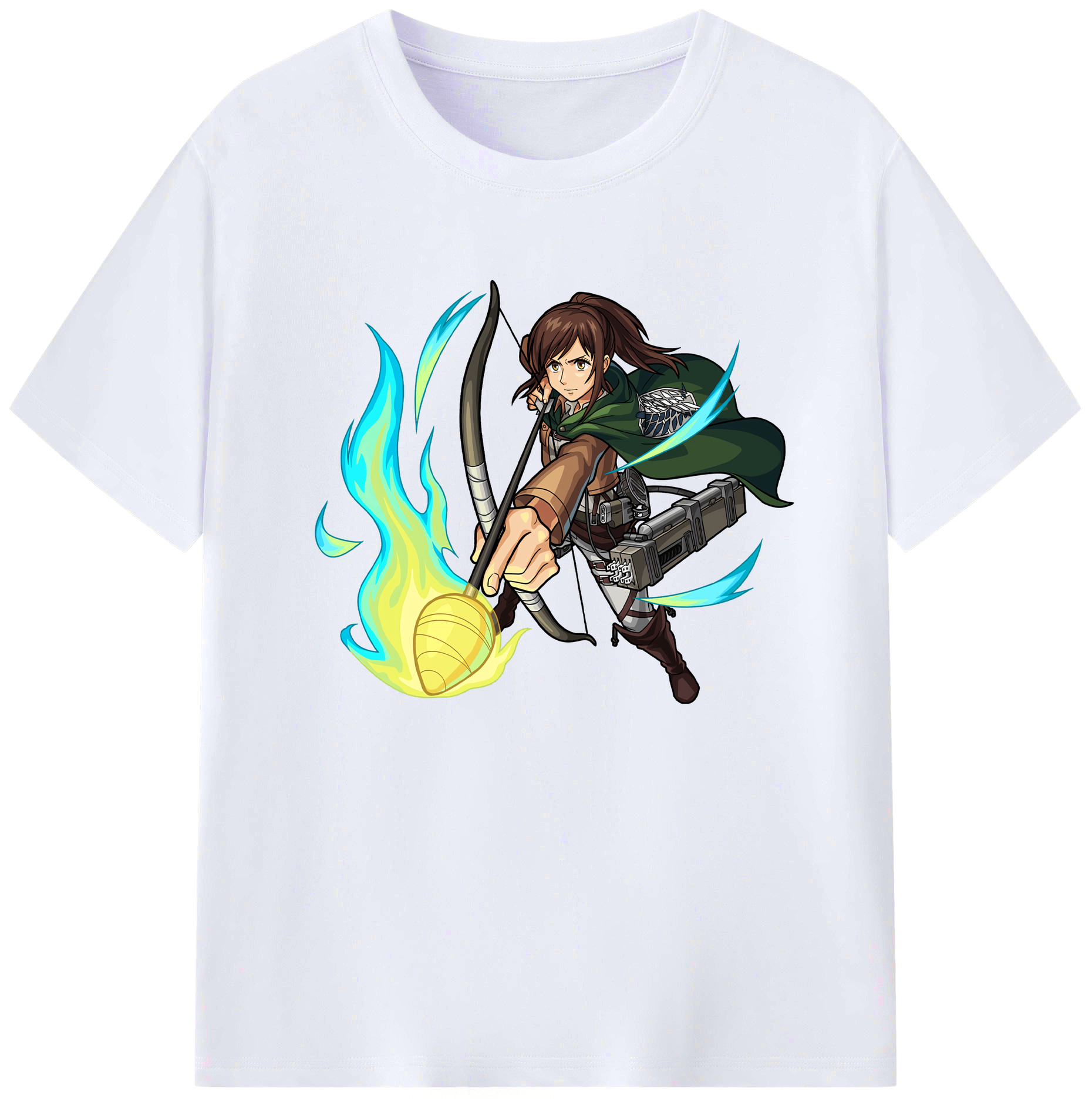 （画像用） 進撃の巨人 サシャ·ブラウス Attack on Titan Sasha Blaus 綿100％ メンズ半袖Tシャツ｜肌触りやわらか＆通気性