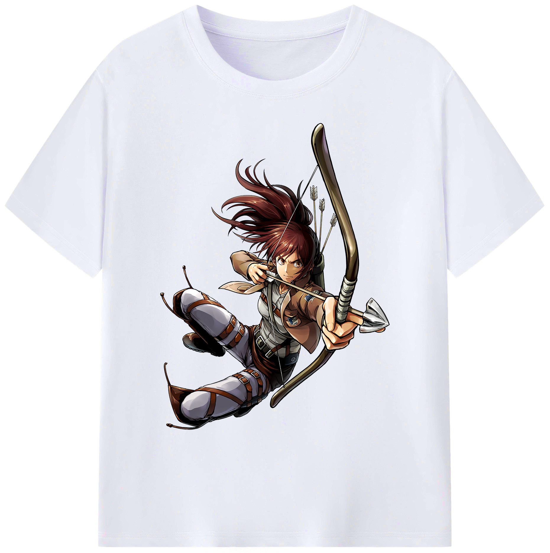 （画像用） 進撃の巨人 サシャ·ブラウス Attack on Titan Sasha Blaus 綿100％ メンズ半袖Tシャツ｜肌触りやわらか＆通気性