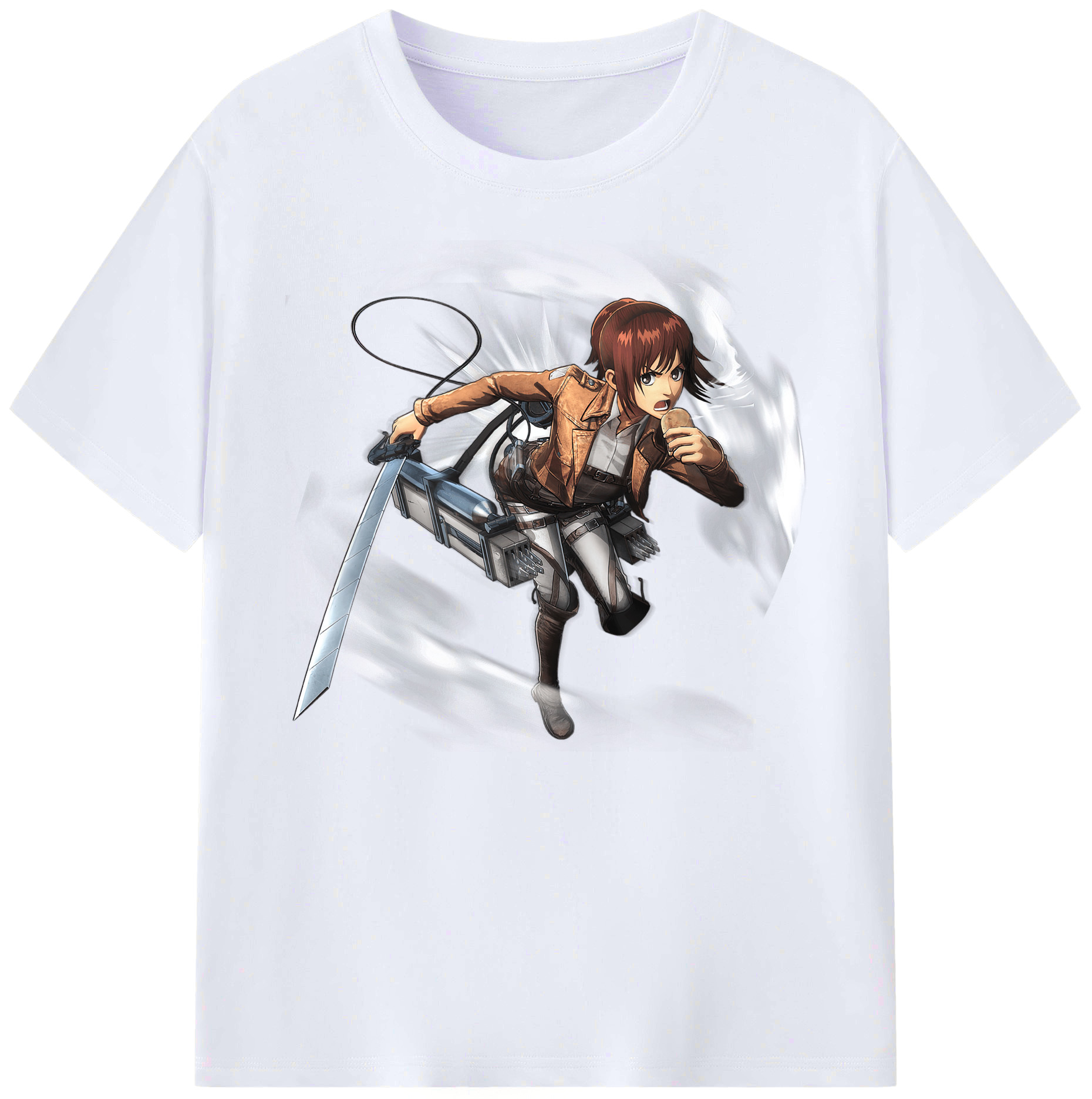 （画像用） 進撃の巨人 サシャ·ブラウス Attack on Titan Sasha Blaus 綿100％ メンズ半袖Tシャツ｜肌触りやわらか＆通気性