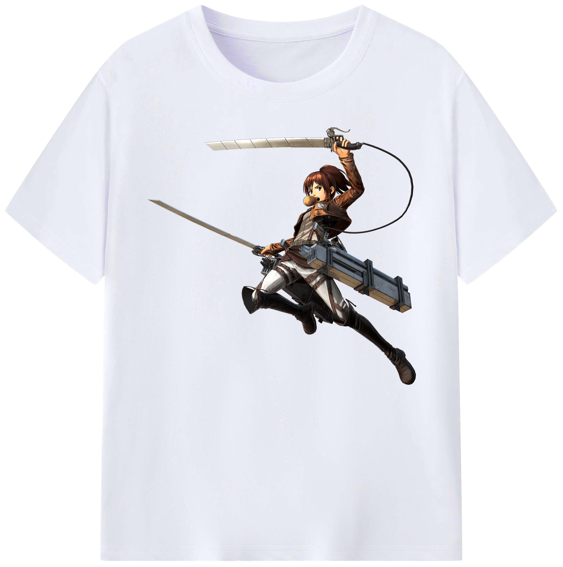 （画像用） 進撃の巨人 サシャ·ブラウス Attack on Titan Sasha Blaus 綿100％ メンズ半袖Tシャツ｜肌触りやわらか＆通気性