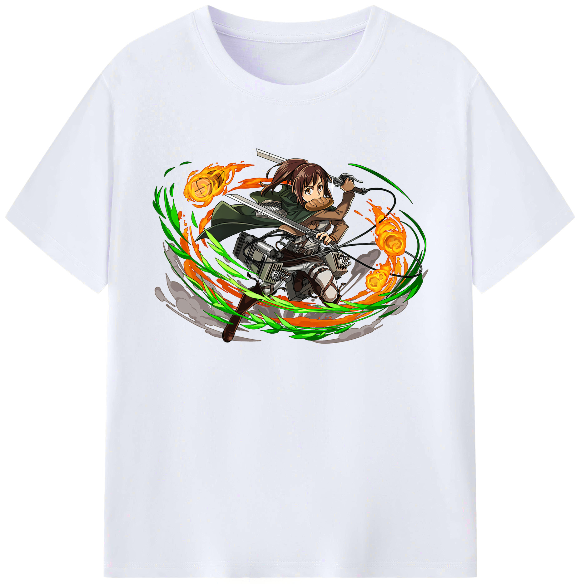 （画像用） 進撃の巨人 サシャ·ブラウス Attack on Titan Sasha Blaus 綿100％ メンズ半袖Tシャツ｜肌触りやわらか＆通気性