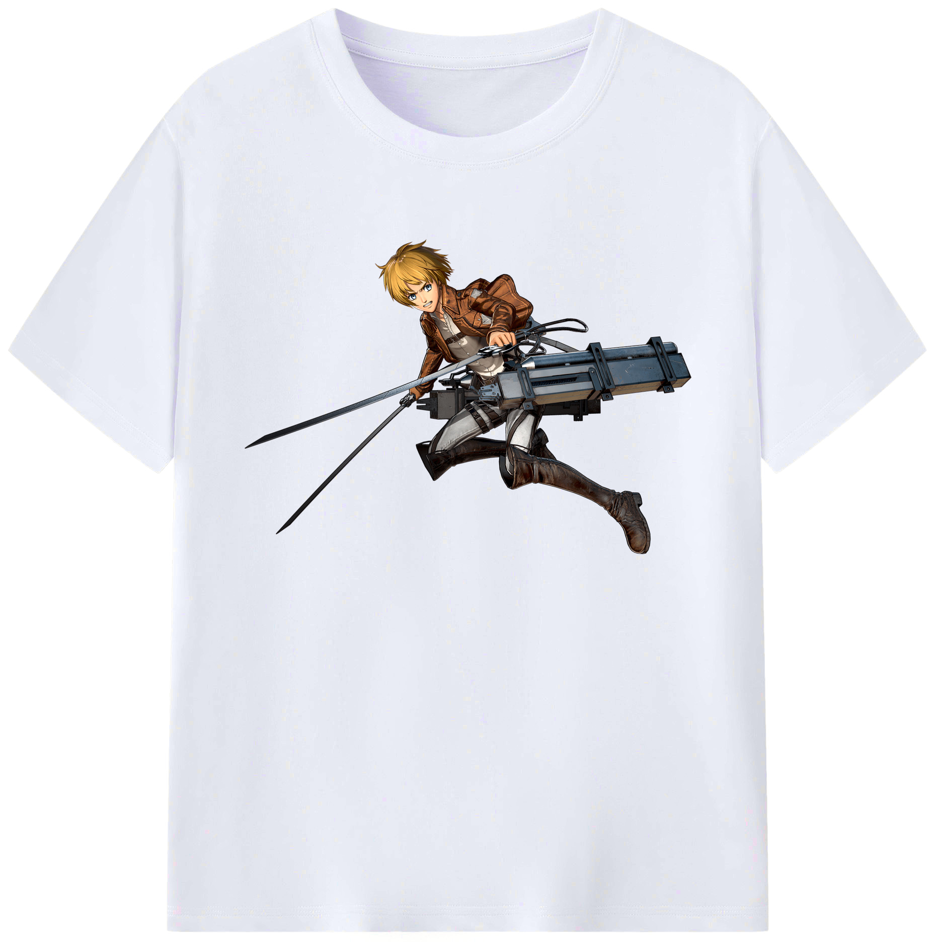 （画像用） 進撃の巨人 アルミン·アルレルト Attack on Titan Armin Arlert 綿100％ メンズ半袖Tシャツ｜肌触りやわらか＆通気性