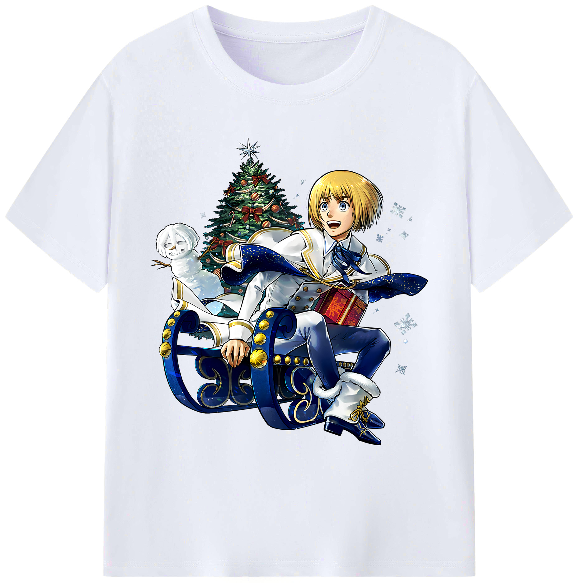（画像用） 進撃の巨人 アルミン·アルレルト Attack on Titan Armin Arlert 綿100％ メンズ半袖Tシャツ｜肌触りやわらか＆通気性