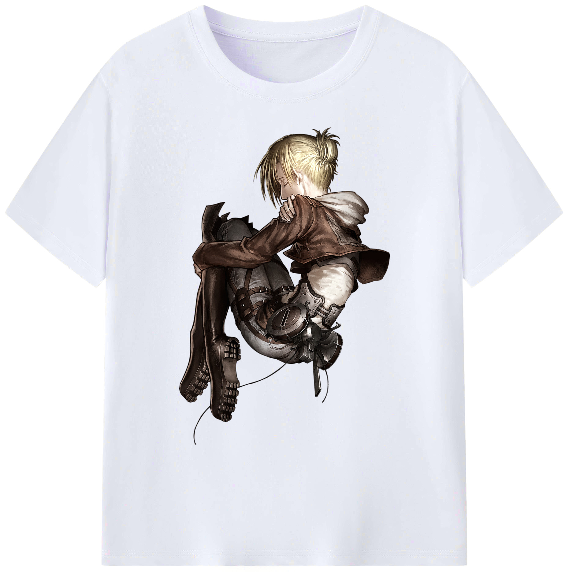 （画像用） 進撃の巨人 アニ・レオンハート Attack on Titan Annie Leonhart 綿100％ メンズ半袖Tシャツ｜肌触りやわらか＆通気性