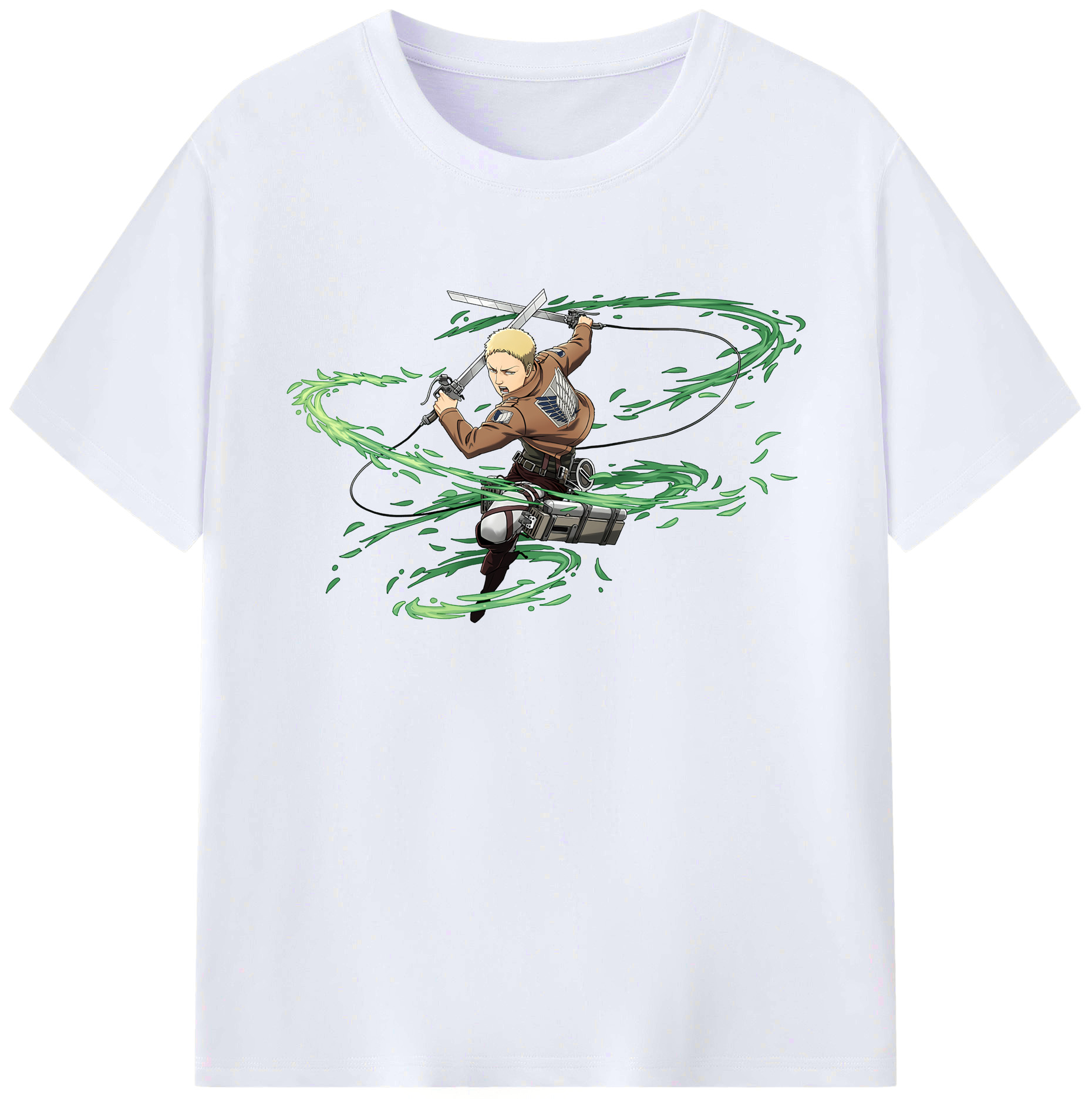（画像用） 進撃の巨人 ライナー・ブラウン Attack on Titan Reiner Braun 綿100％ メンズ半袖Tシャツ｜肌触りやわらか＆通気性