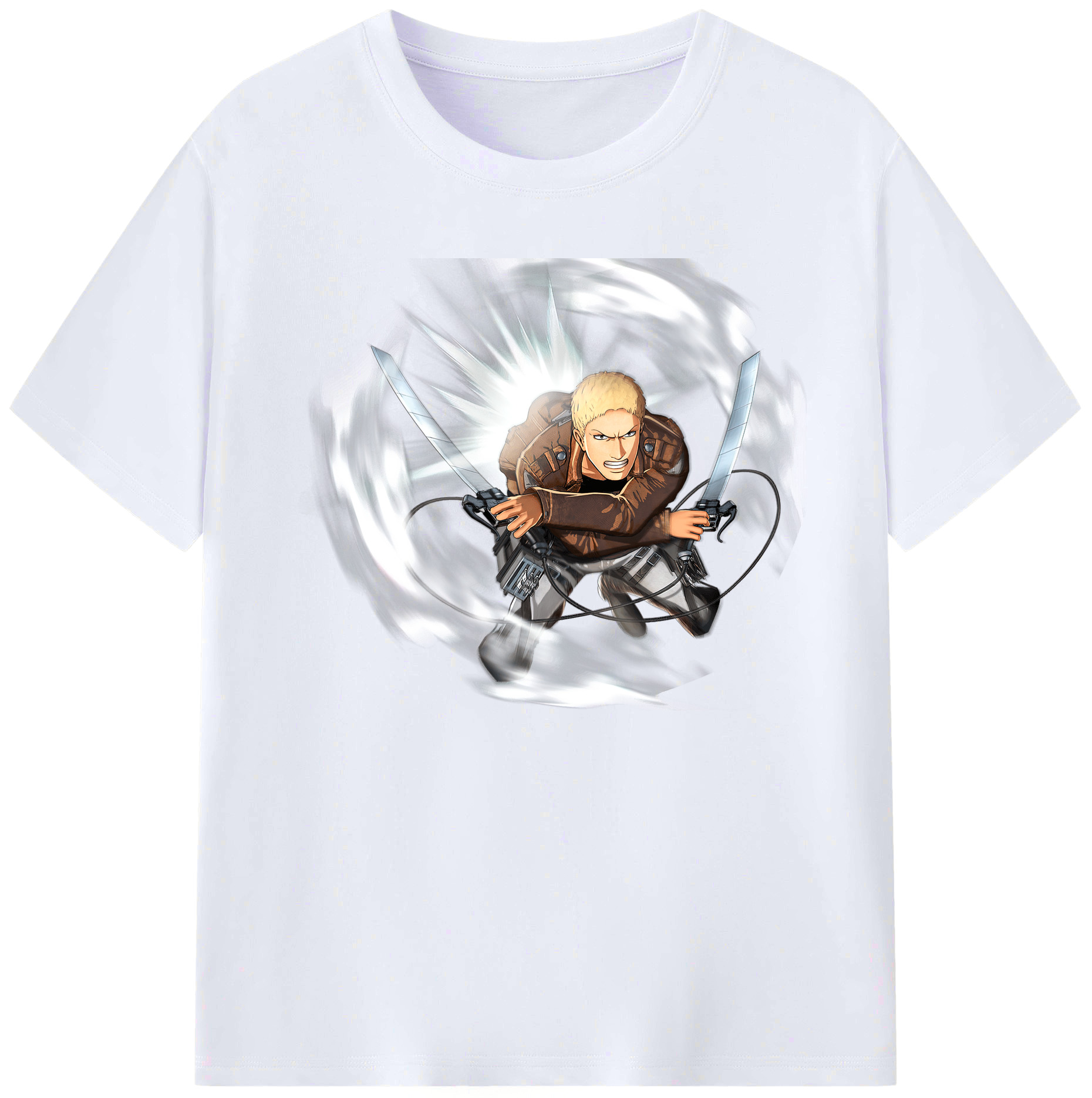 （画像用） 進撃の巨人 ライナー・ブラウン Attack on Titan Reiner Braun 綿100％ メンズ半袖Tシャツ｜肌触りやわらか＆通気性