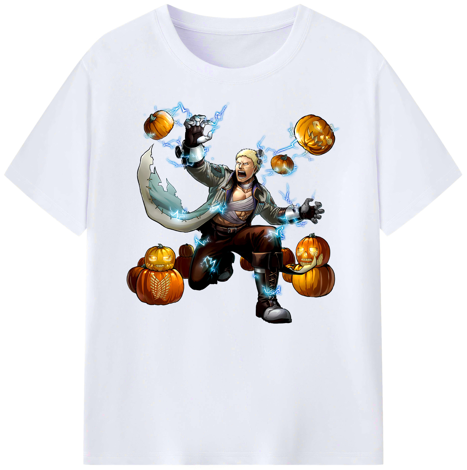 （画像用） 進撃の巨人 ライナー・ブラウン Attack on Titan Reiner Braun 綿100％ メンズ半袖Tシャツ｜肌触りやわらか＆通気性