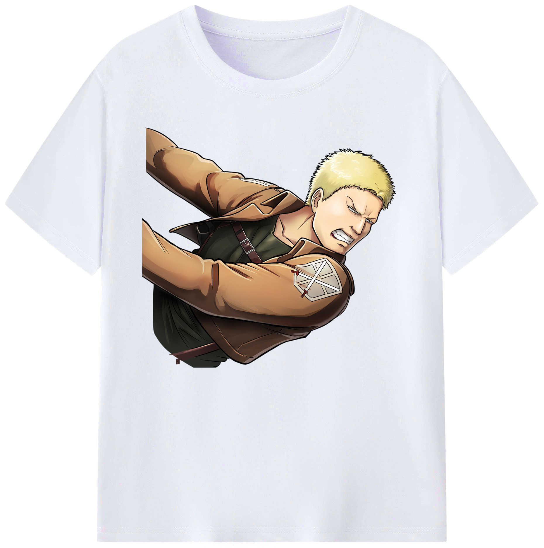 （画像用） 進撃の巨人 ライナー・ブラウン Attack on Titan Reiner Braun 綿100％ メンズ半袖Tシャツ｜肌触りやわらか＆通気性