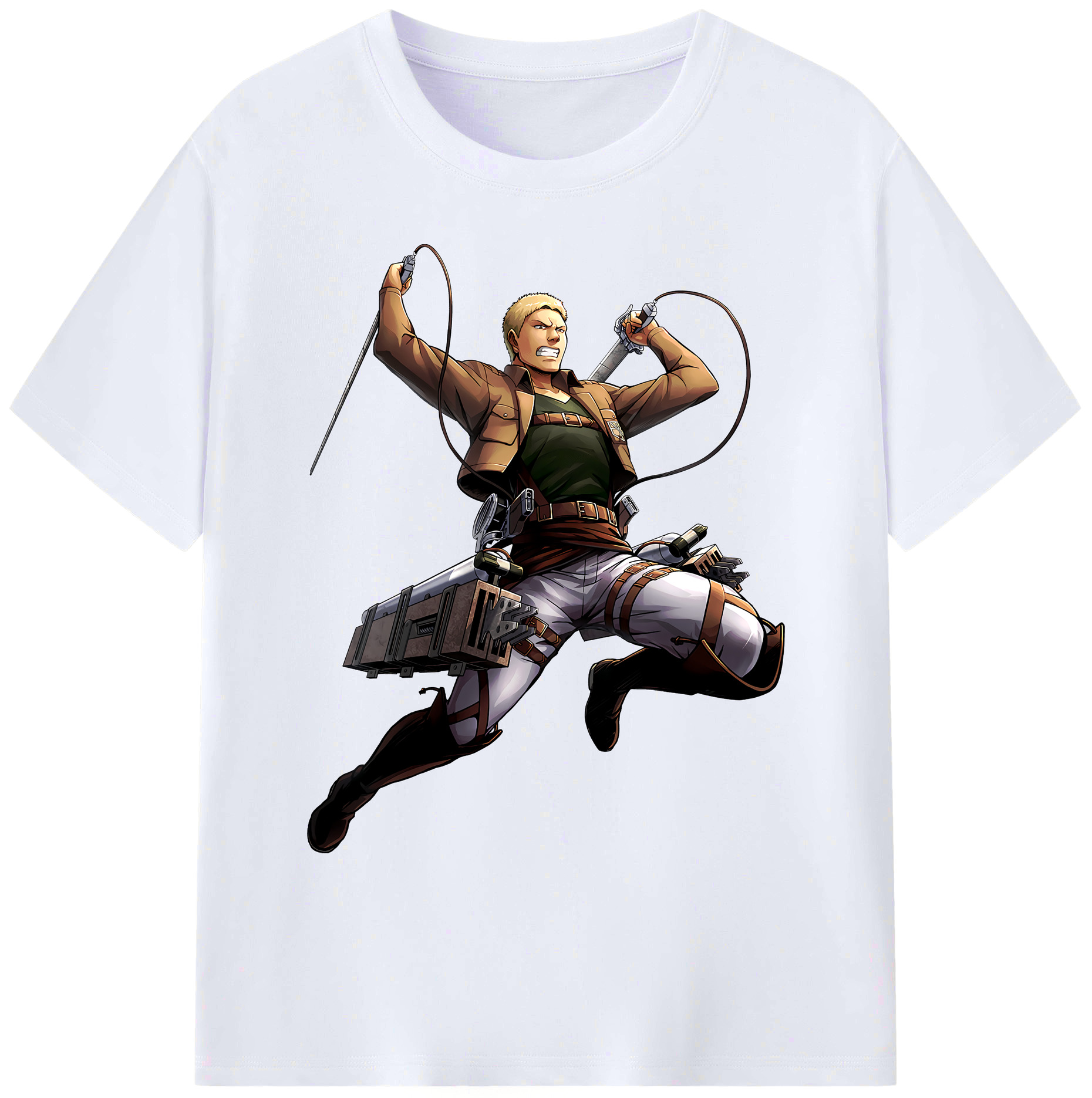 （画像用） 進撃の巨人 ライナー・ブラウン Attack on Titan Reiner Braun 綿100％ メンズ半袖Tシャツ｜肌触りやわらか＆通気性