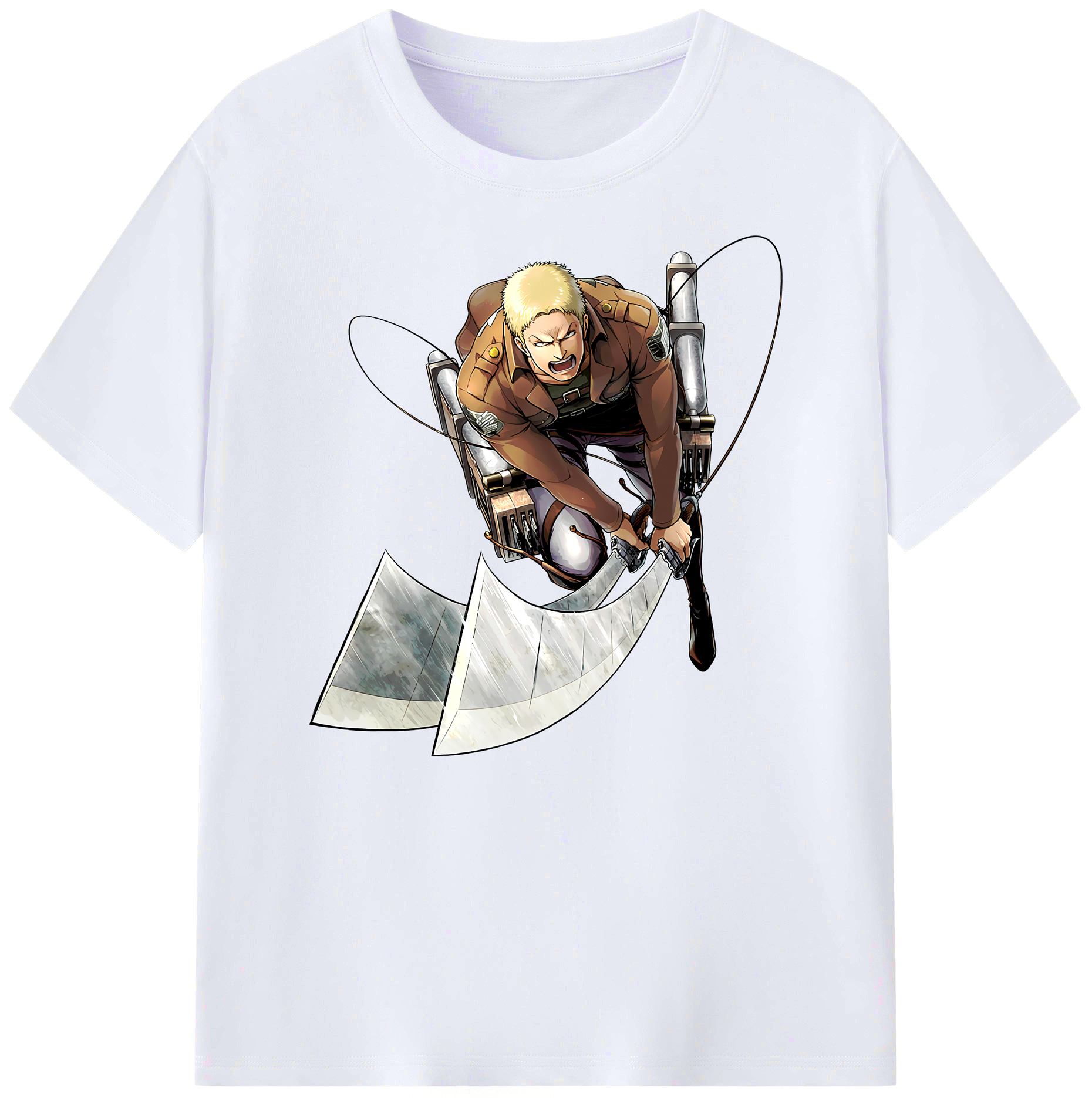 （画像用） 進撃の巨人 ライナー・ブラウン Attack on Titan Reiner Braun 綿100％ メンズ半袖Tシャツ｜肌触りやわらか＆通気性