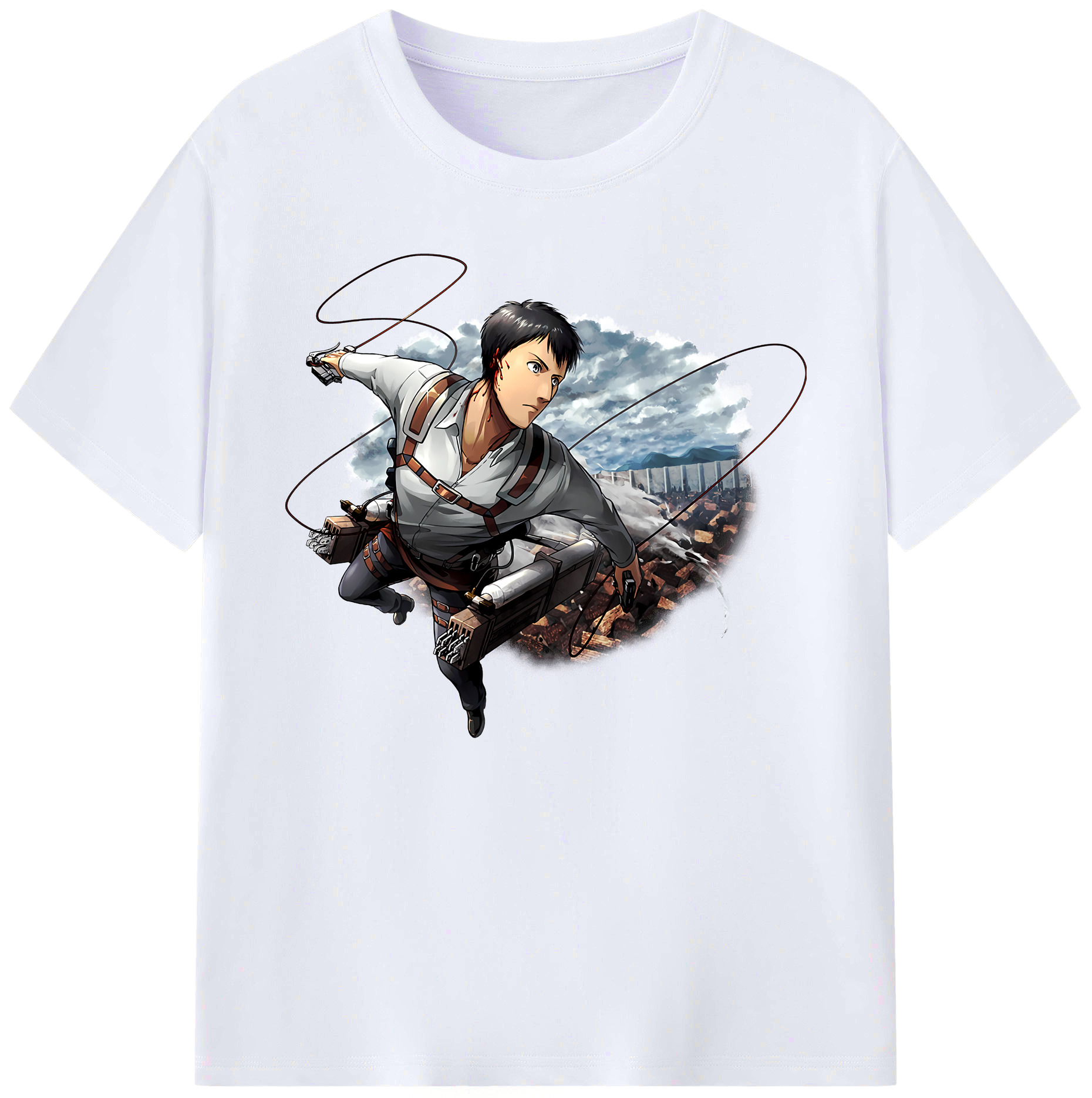 （画像用） 進撃の巨人 ベルトルト・フーバー Attack on Titan Bertholdt Hoover 綿100％ メンズ半袖Tシャツ｜肌触りやわらか＆通気性