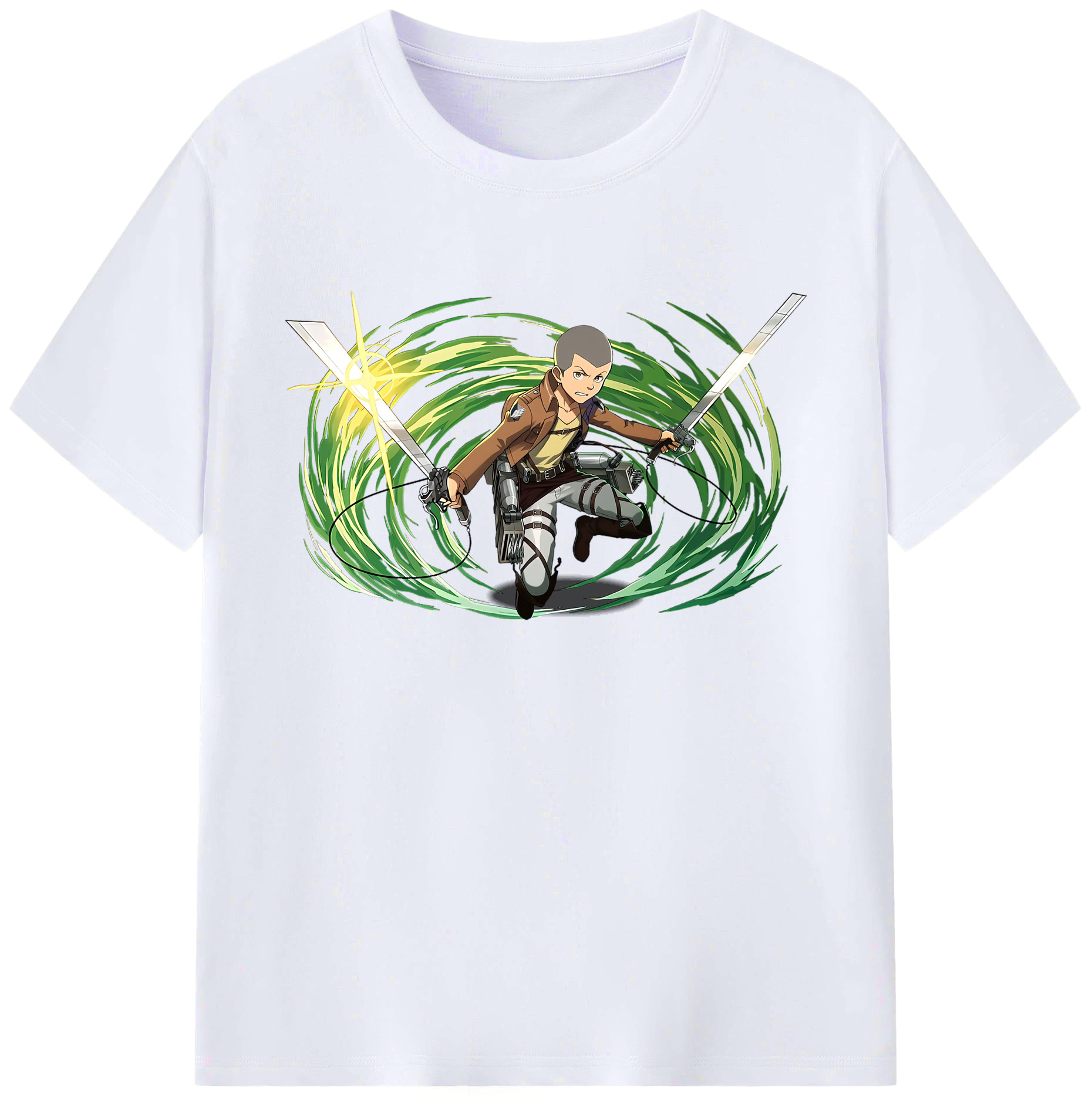（画像用） 進撃の巨人 コニー·スプリンガー Attack on Titan Connie Springer 綿100％ メンズ半袖Tシャツ｜肌触りやわらか＆通気性