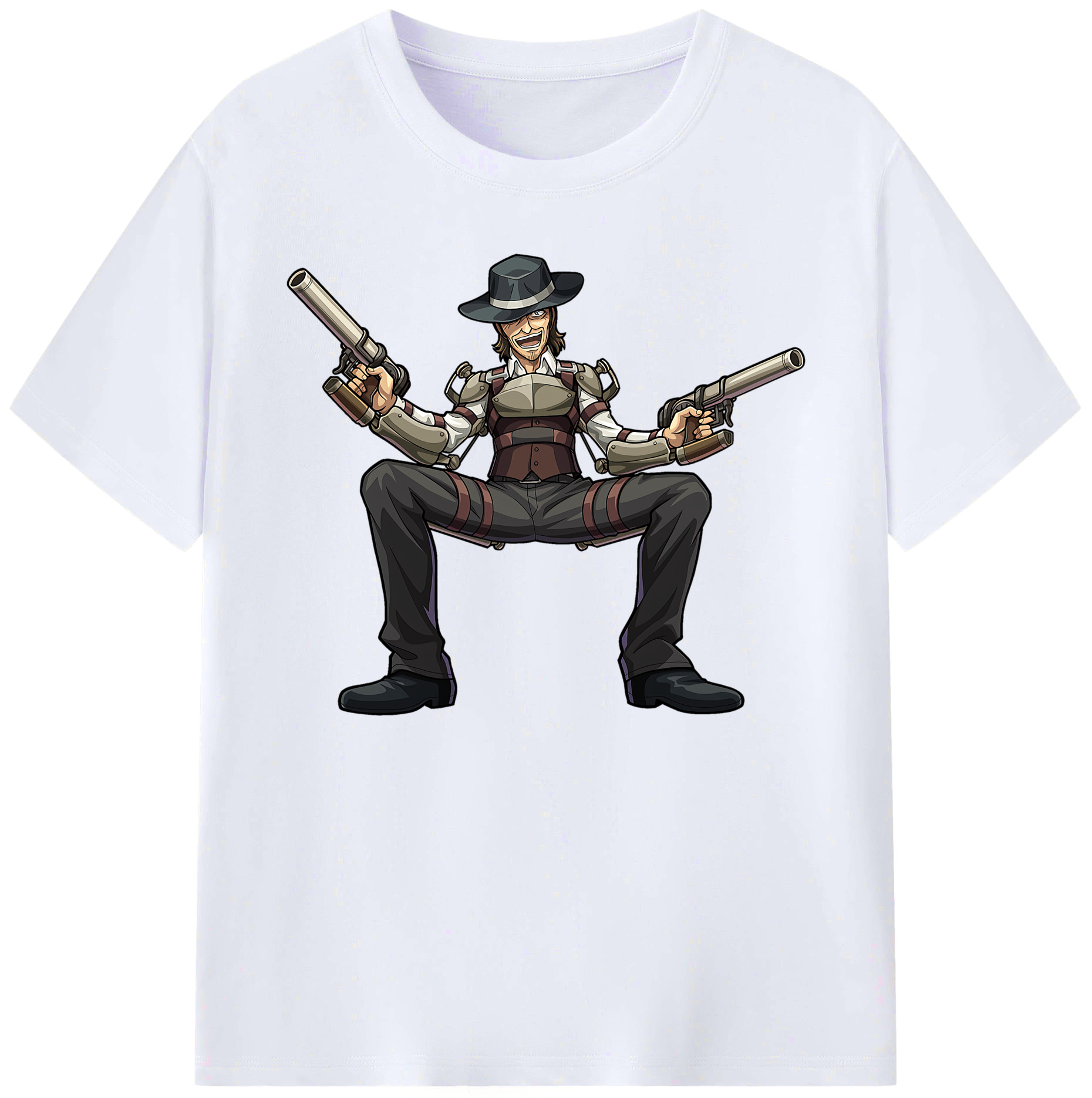 （画像用） 進撃の巨人 ケニー·アッカーマン Attack on Titan Kenny Ackerman 綿100％ メンズ半袖Tシャツ｜肌触りやわらか＆通気性