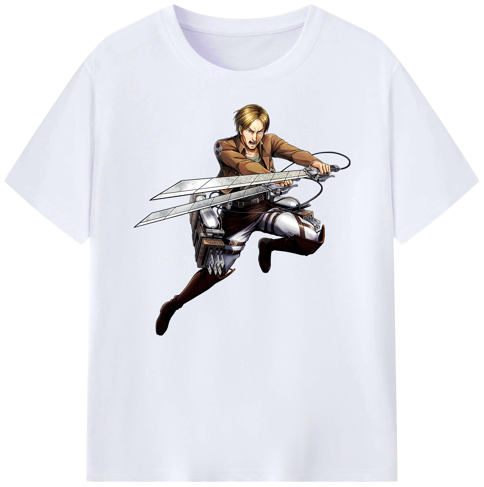 （画像用） 進撃の巨人 Attack on Titan 綿100％ メンズ半袖Tシャツ｜肌触りやわらか＆通気性