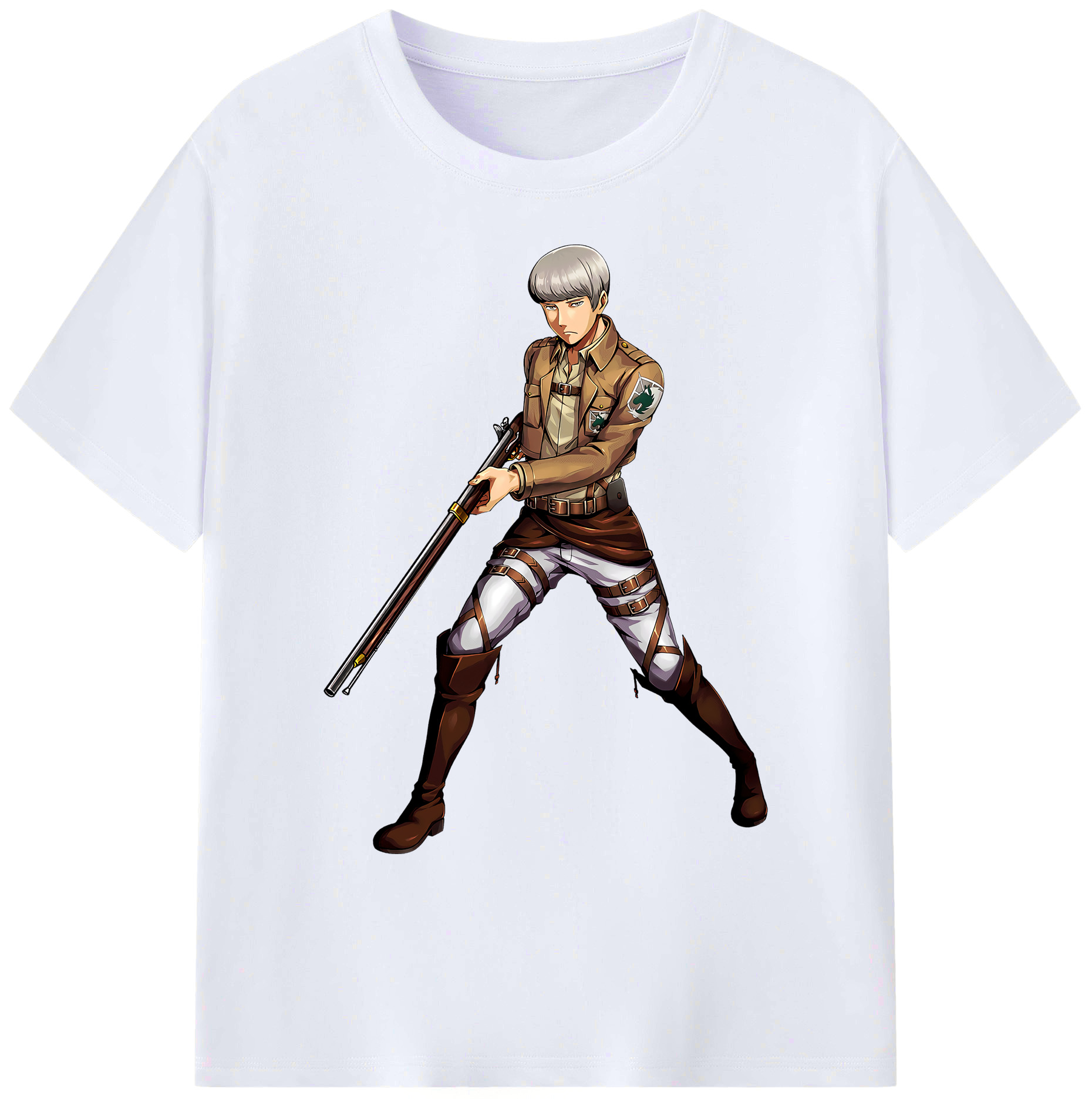 （画像用） 進撃の巨人 Attack on Titan 綿100％ メンズ半袖Tシャツ｜肌触りやわらか＆通気性