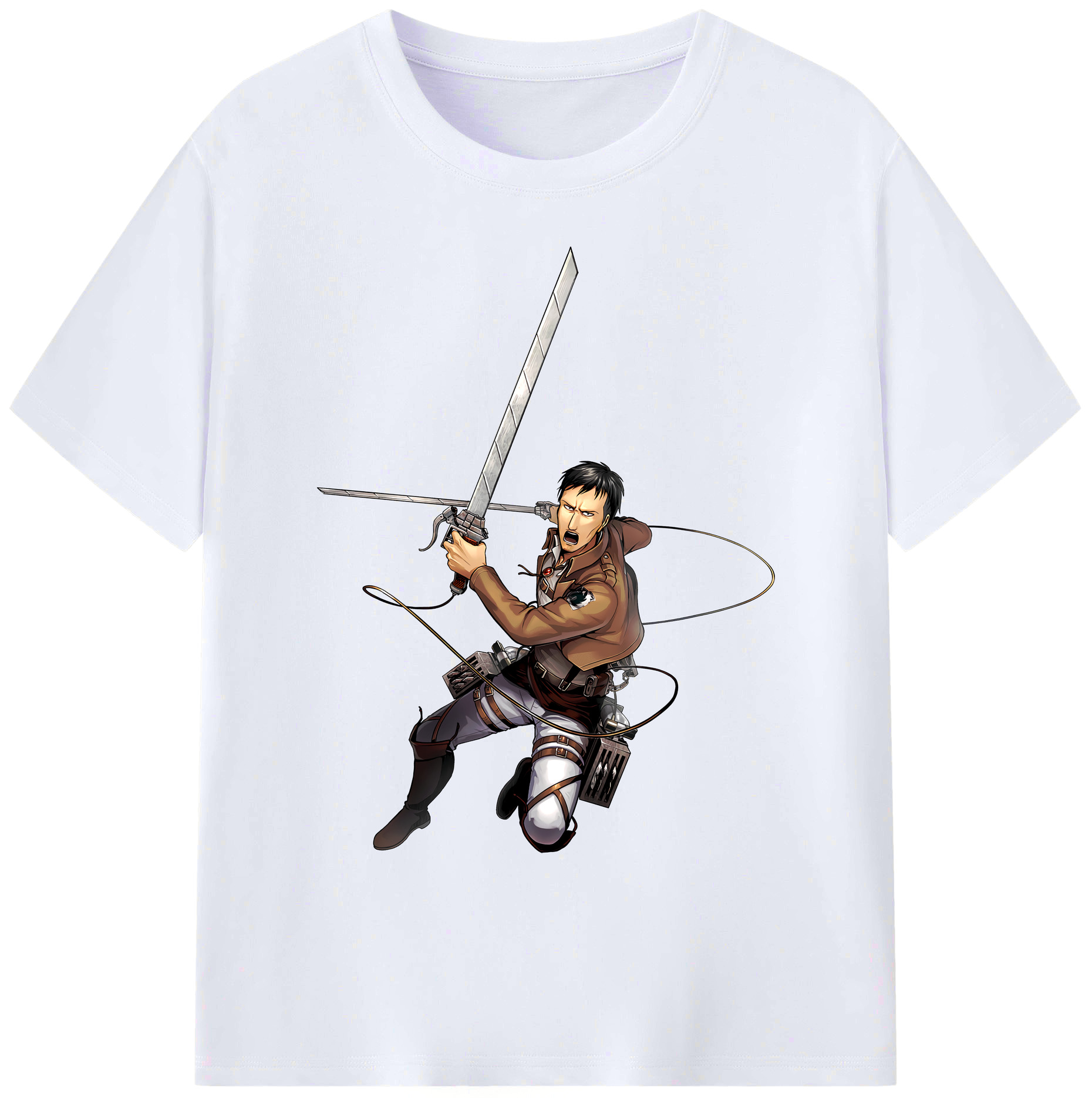 （画像用） 進撃の巨人 Attack on Titan 綿100％ メンズ半袖Tシャツ｜肌触りやわらか＆通気性