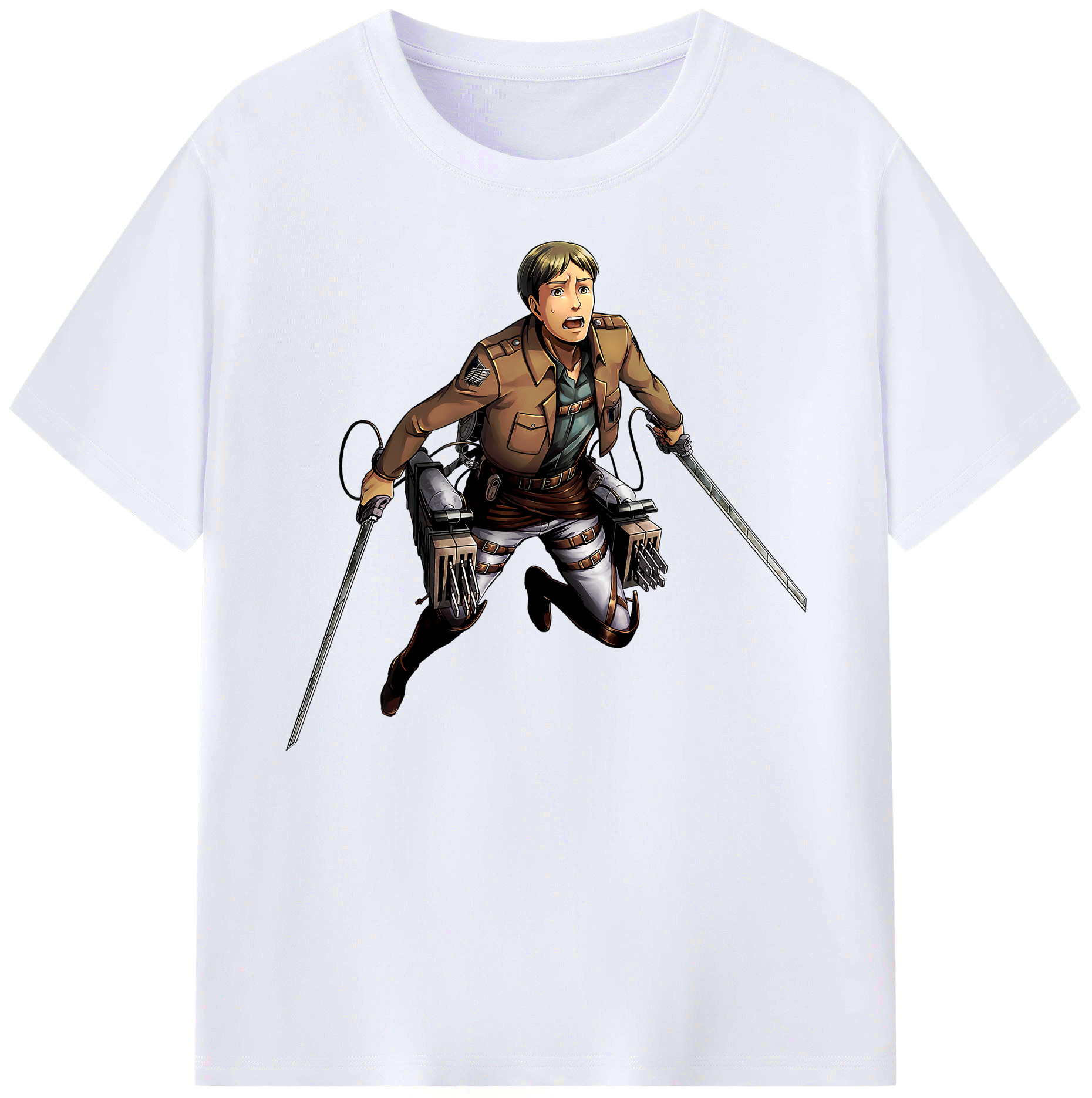 （画像用） 進撃の巨人 Attack on Titan 綿100％ メンズ半袖Tシャツ｜肌触りやわらか＆通気性