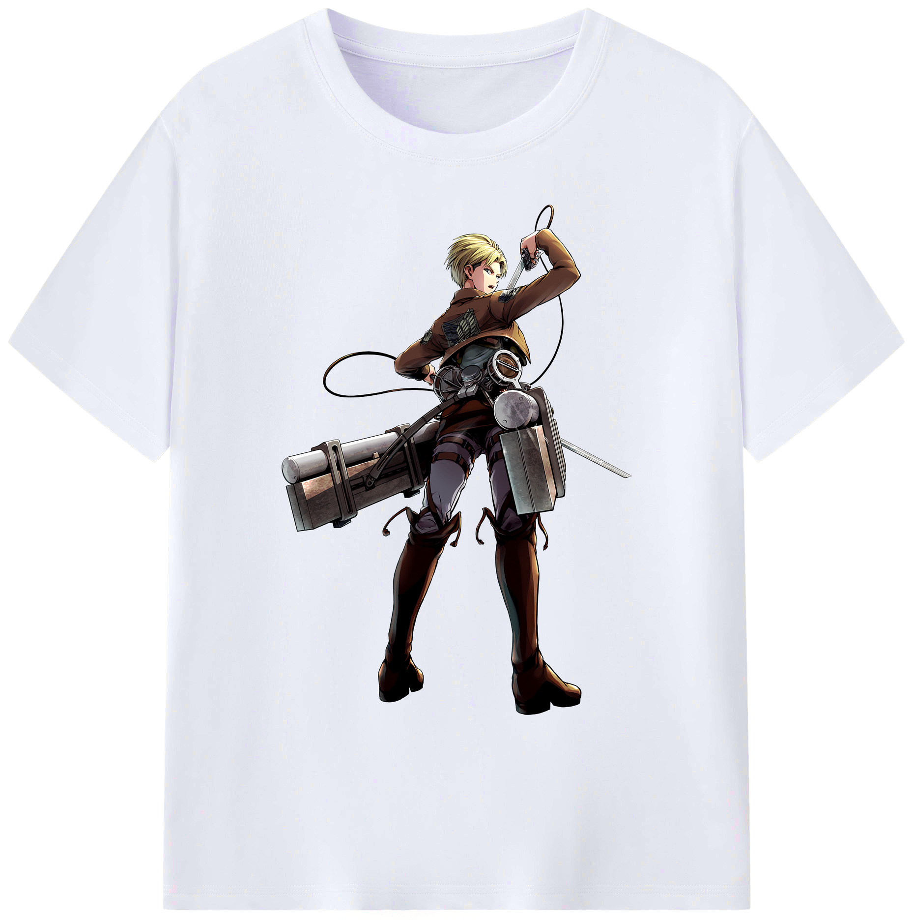 （画像用） 進撃の巨人 Attack on Titan 綿100％ メンズ半袖Tシャツ｜肌触りやわらか＆通気性