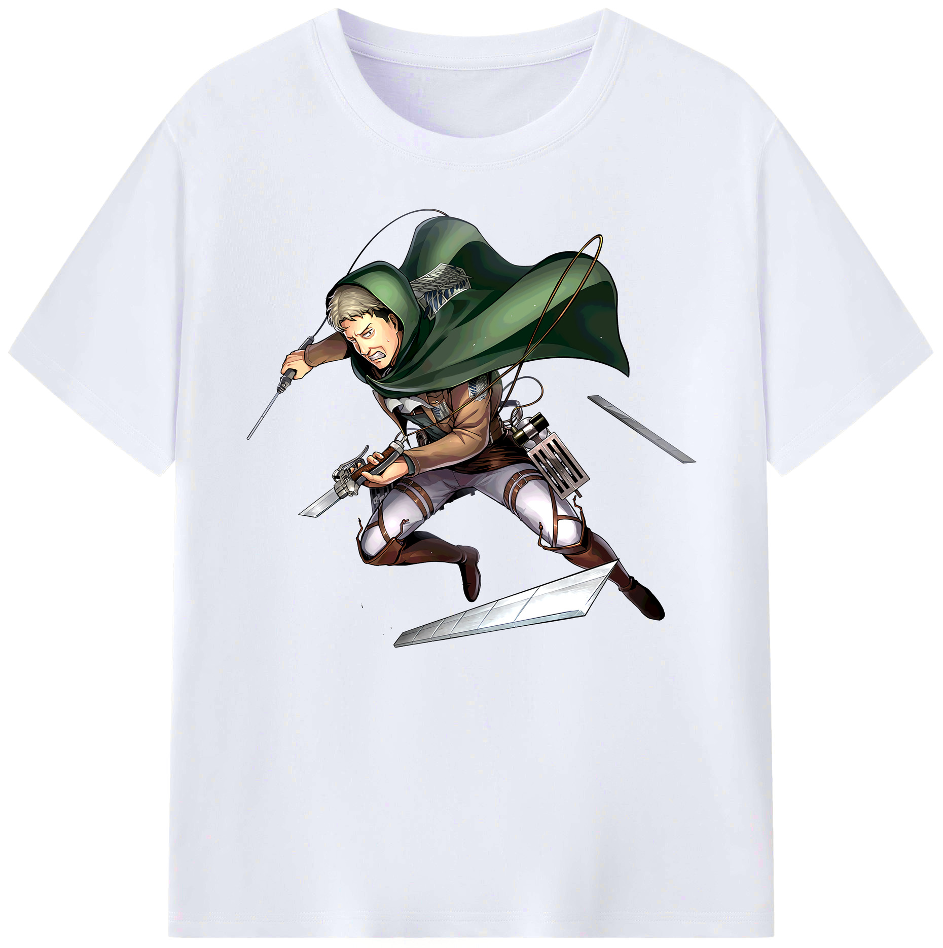（画像用） 進撃の巨人 Attack on Titan 綿100％ メンズ半袖Tシャツ｜肌触りやわらか＆通気性