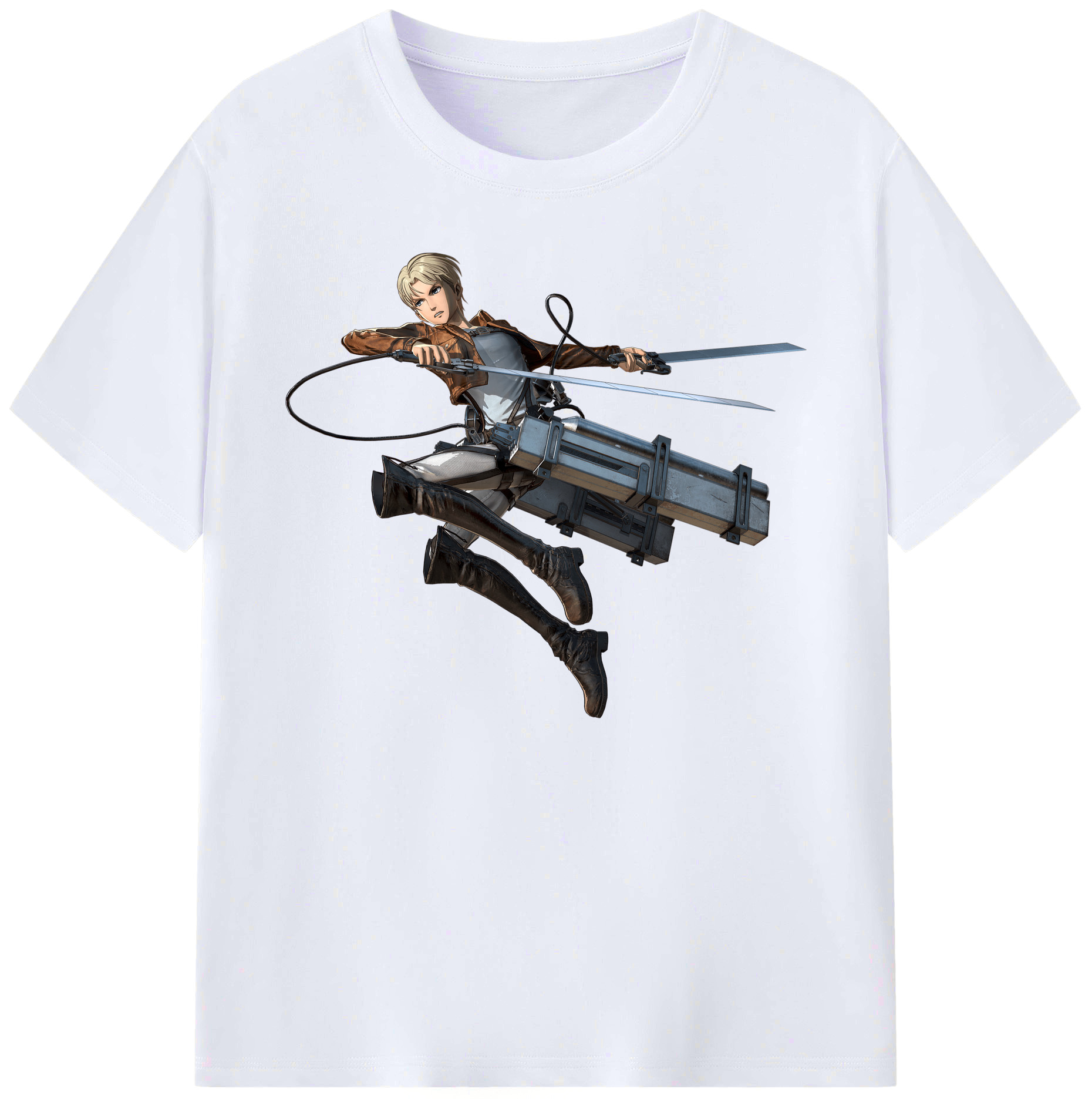 （画像用） 進撃の巨人 Attack on Titan 綿100％ メンズ半袖Tシャツ｜肌触りやわらか＆通気性