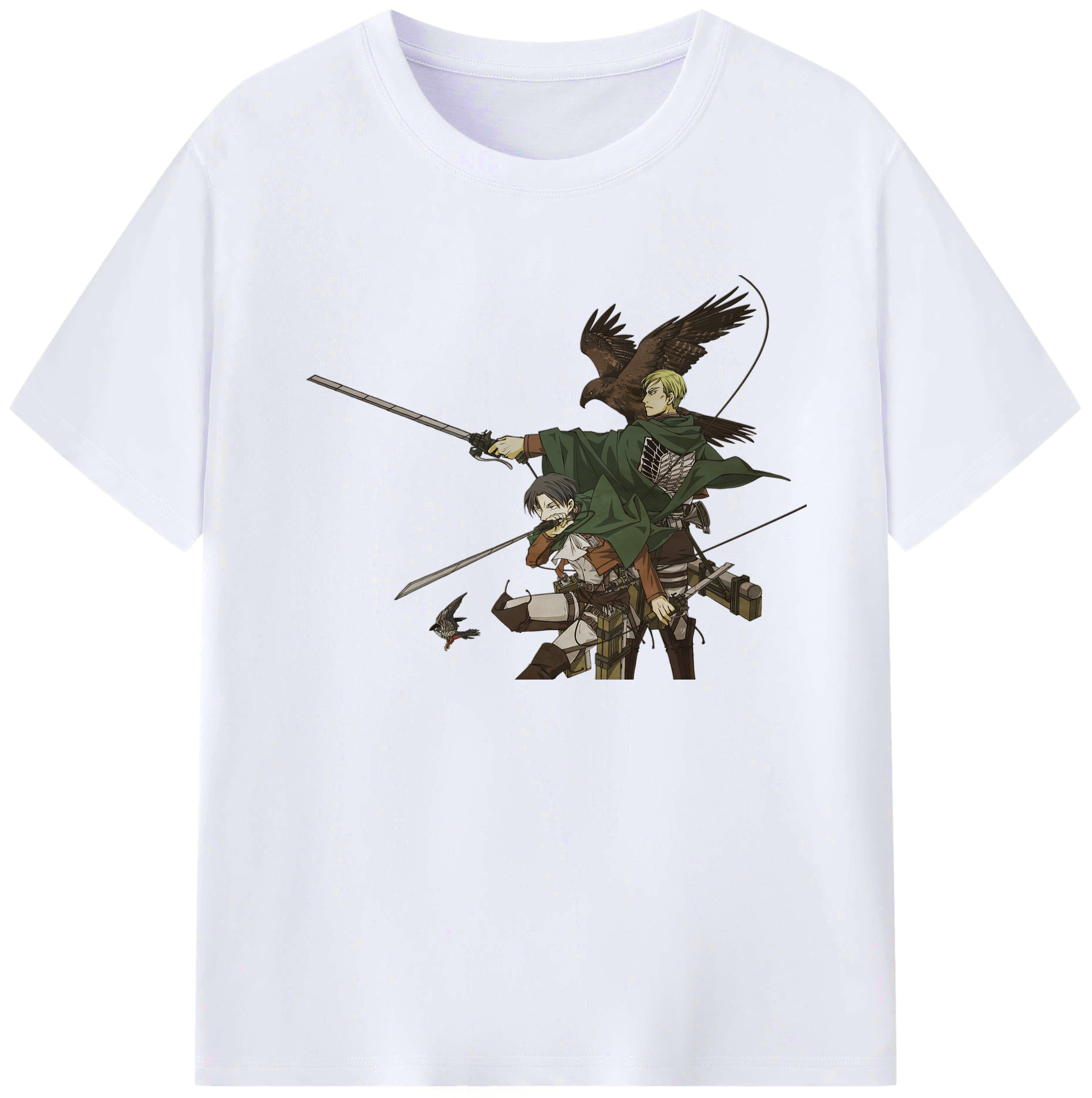 （画像用） 進撃の巨人 Attack on Titan 綿100％ メンズ半袖Tシャツ｜肌触りやわらか＆通気性