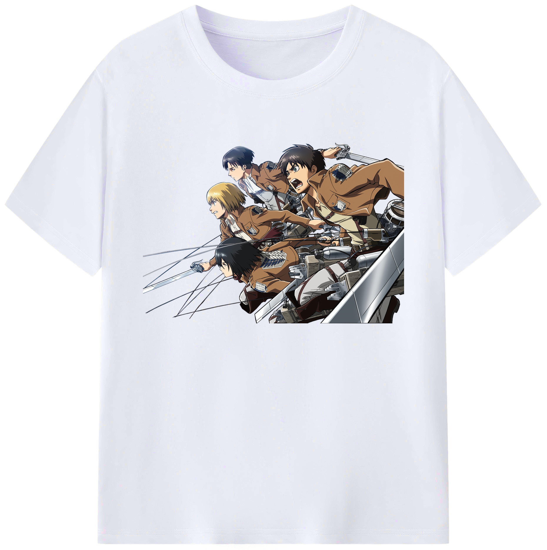 （画像用） 進撃の巨人 Attack on Titan 綿100％ メンズ半袖Tシャツ｜肌触りやわらか＆通気性