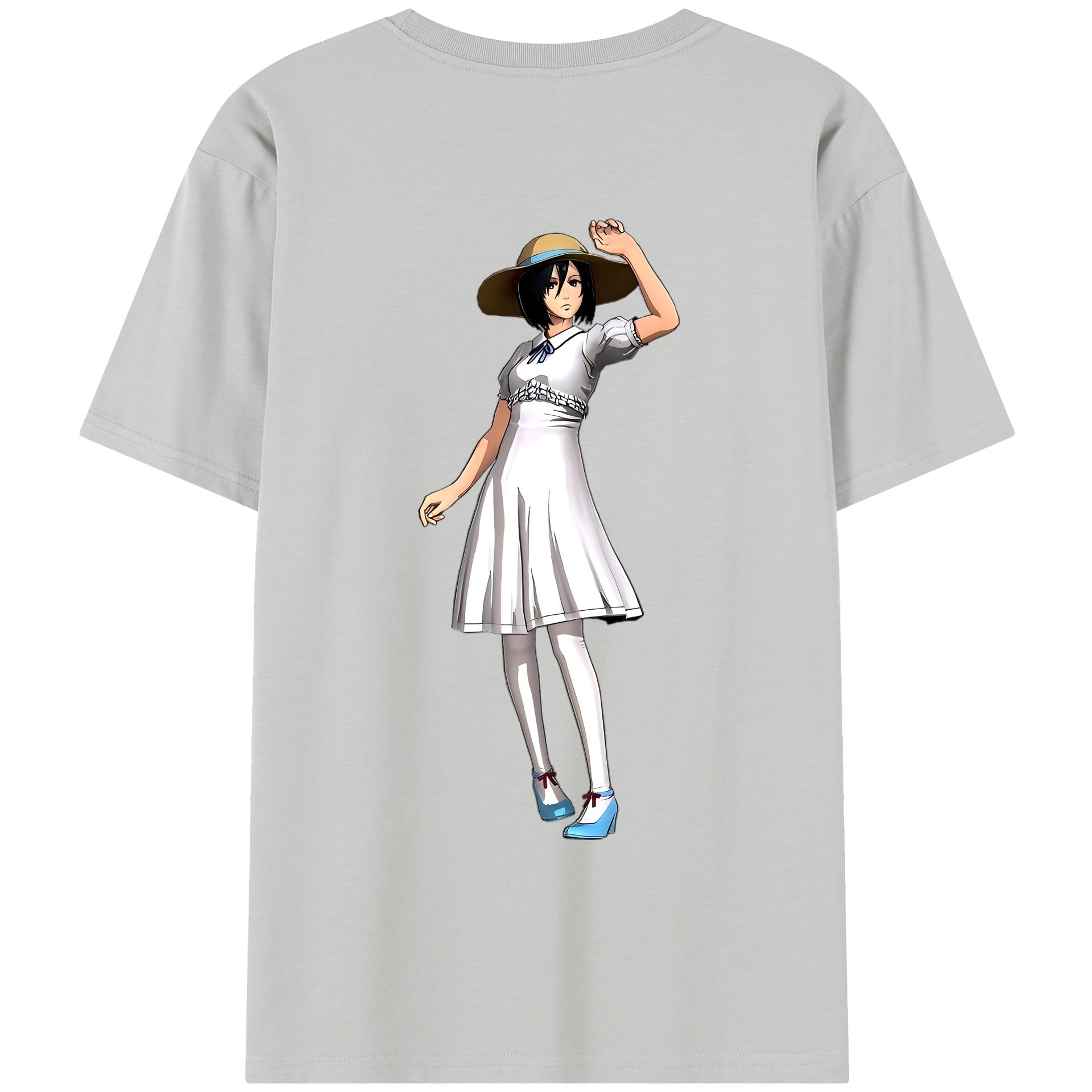 （画像用） 進撃の巨人 ミカサ·アッカーマン Attack on Titan Mikasa Ackerman レディース半袖Tシャツ(バックプリント)